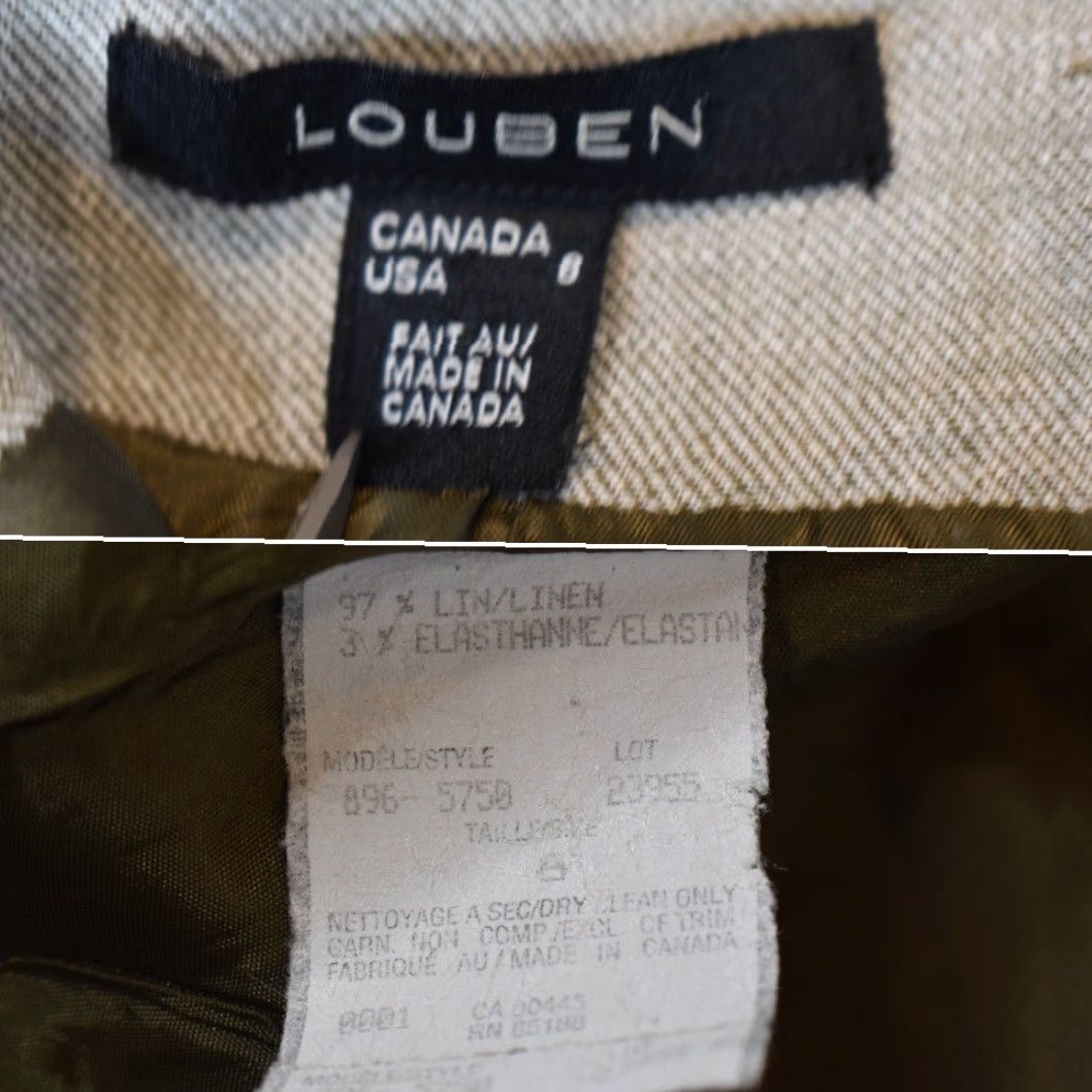 Vintage Louben Linen Blend Button Up Lined Jacket Beige Womens Size S Fits Small Jacket Size S / US 4 / IT 40 - 5 Thumbnail