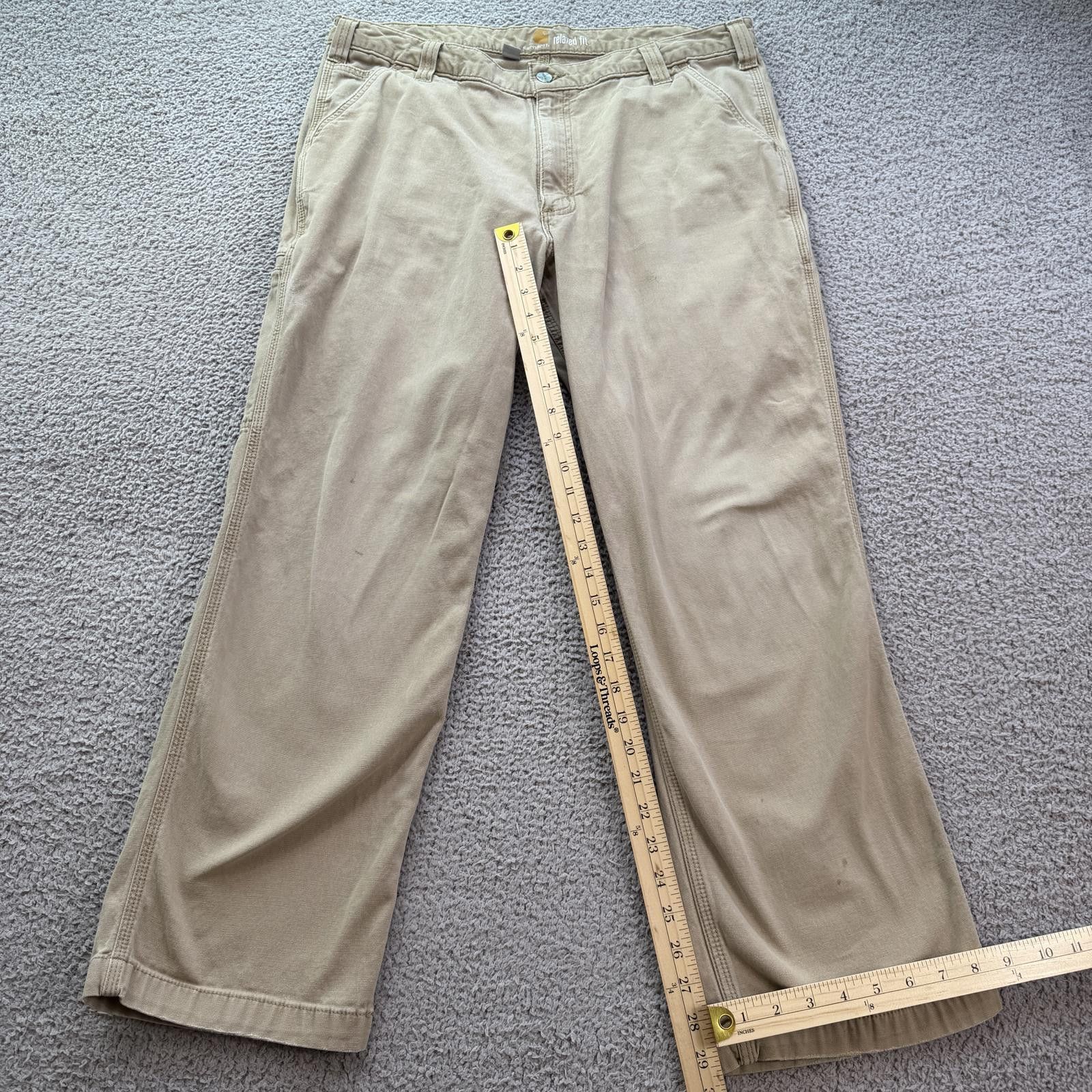 Carhartt Carhartt Relaxed Fit Work Pants Mens 38x30 Khaki Utility Size US 38 / EU 54 - 4 Thumbnail