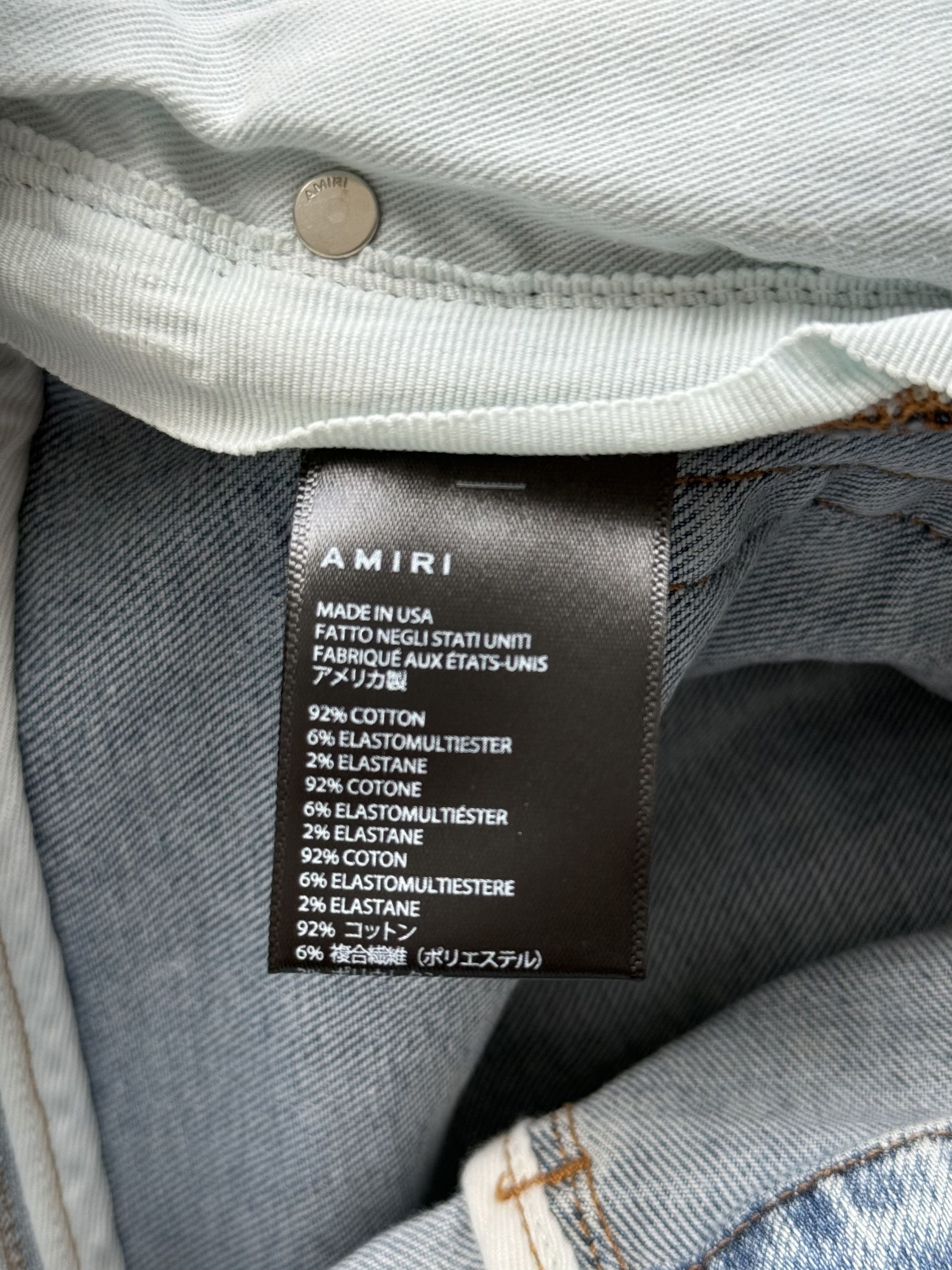Amiri Amiri Swarovski Light Vintage & Crystal Patch Jeans Size US 34 / EU 50 - 4 Thumbnail