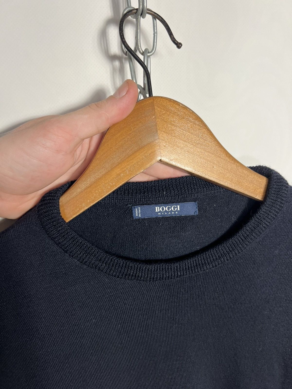 Boggi Boggi Milano Virgin Wool Sweater Jumper Pullover Size US S / EU 44-46 / 1 - 7 Thumbnail