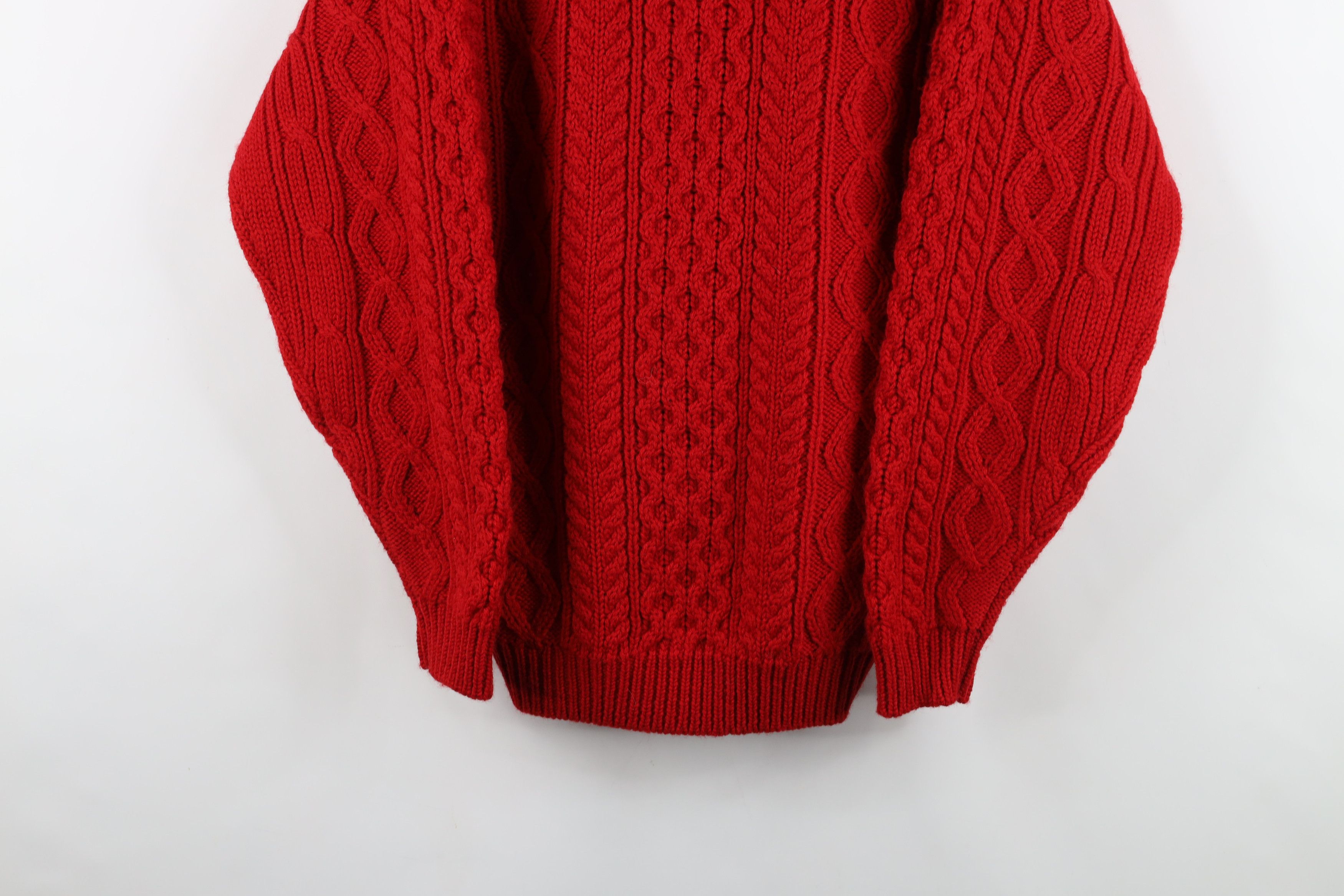 Vintage Vintage 90s Streetwear Fisherman Knit Turtleneck Sweater Size L / US 10 / IT 46 - 3 Thumbnail
