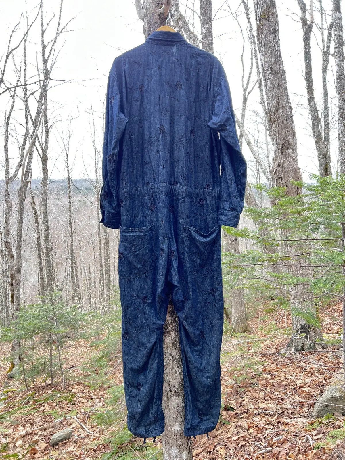 Engineered Garments × Nepenthes Coveralls, Embroidered Denim