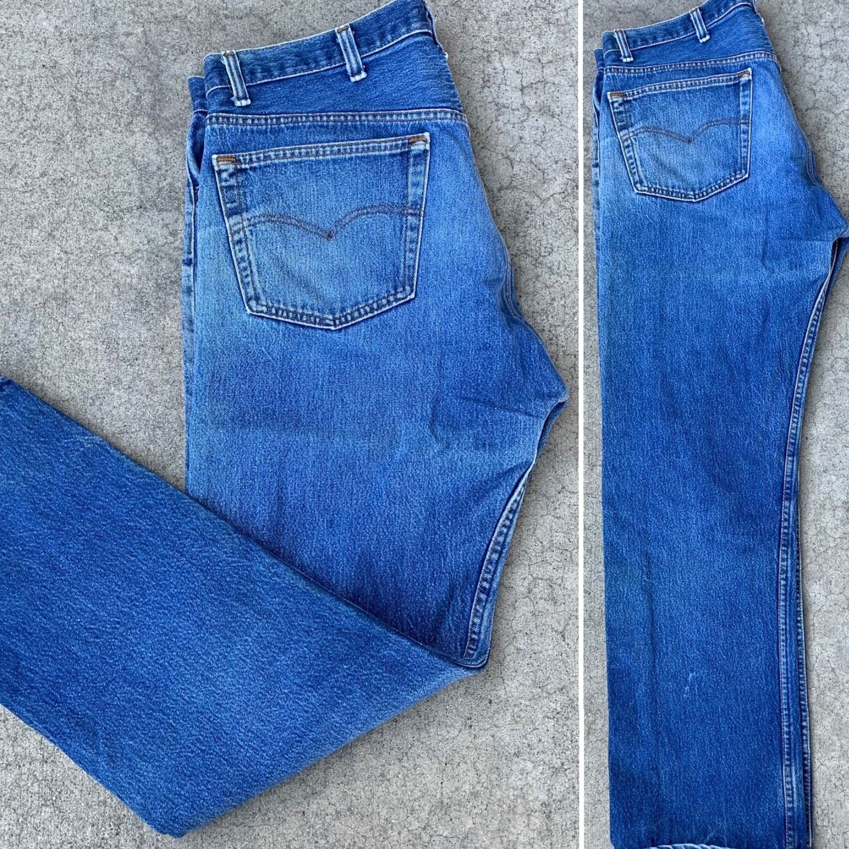 Levi's VINTAGE Levi’s 501 Jeans Button Fly Masculine Regular Inseam 31-34 Waist 38” Blue Denim Cotton 5-Pocket See Pics Mens Jeans Size US 40 / EU 56 - 5 Thumbnail