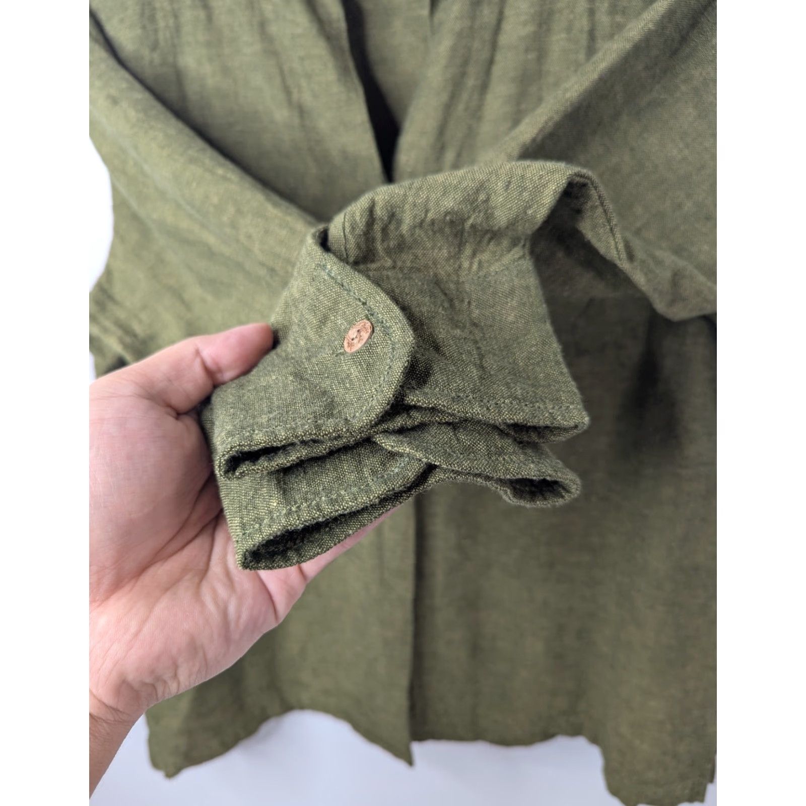 Vintage Koret Womens Blouse Linen Blend Floral Embroidered 3/4 Sleeve Size L Green Vintage Size L / US 10 / IT 46 - 5 Thumbnail