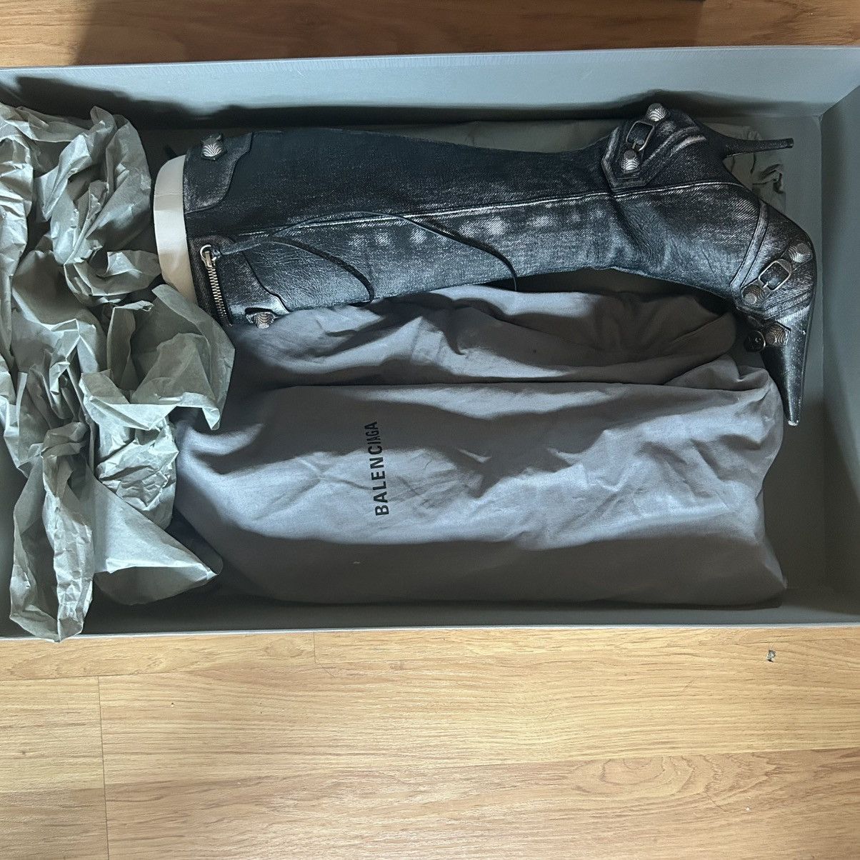Balenciaga SS22 CAGOLE DENIM BOOTS Size US 7 / IT 37 - 2 Thumbnail