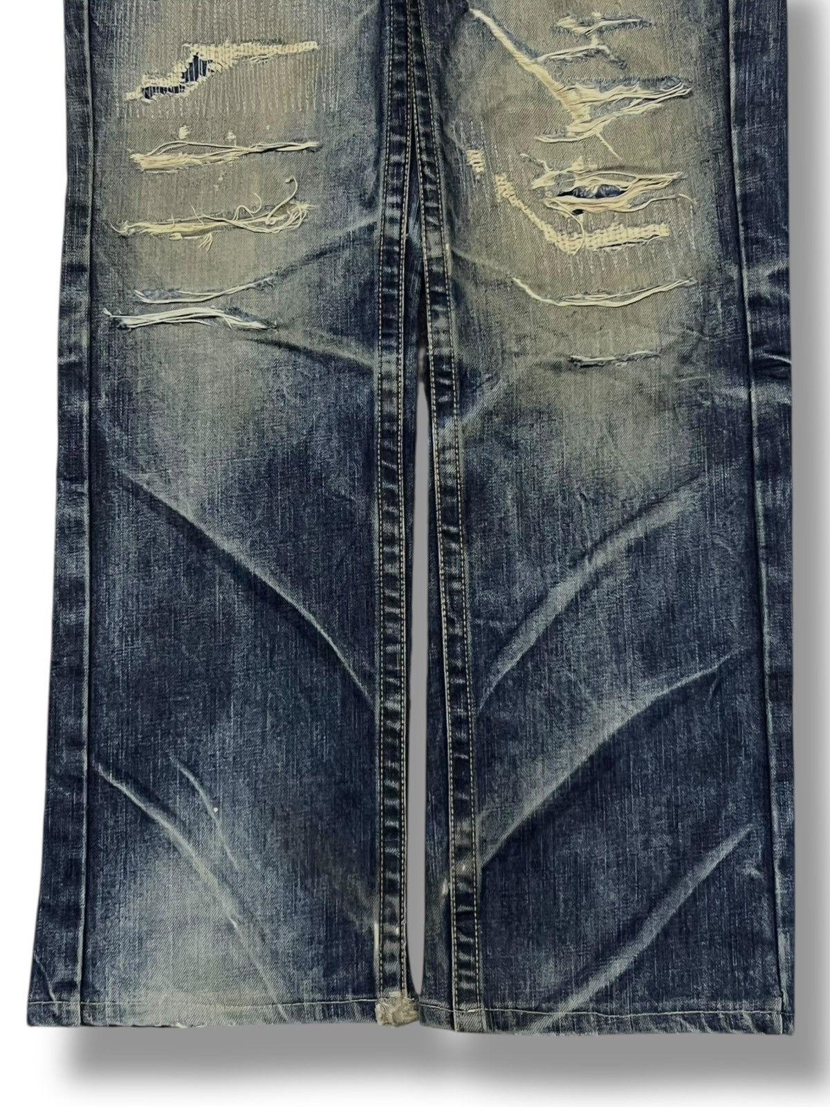 If Six Was Nine Loose Vintage Pasta Denim - Whiskering Mud Wash Jeans Size US 32 / EU 48 - 6 Thumbnail