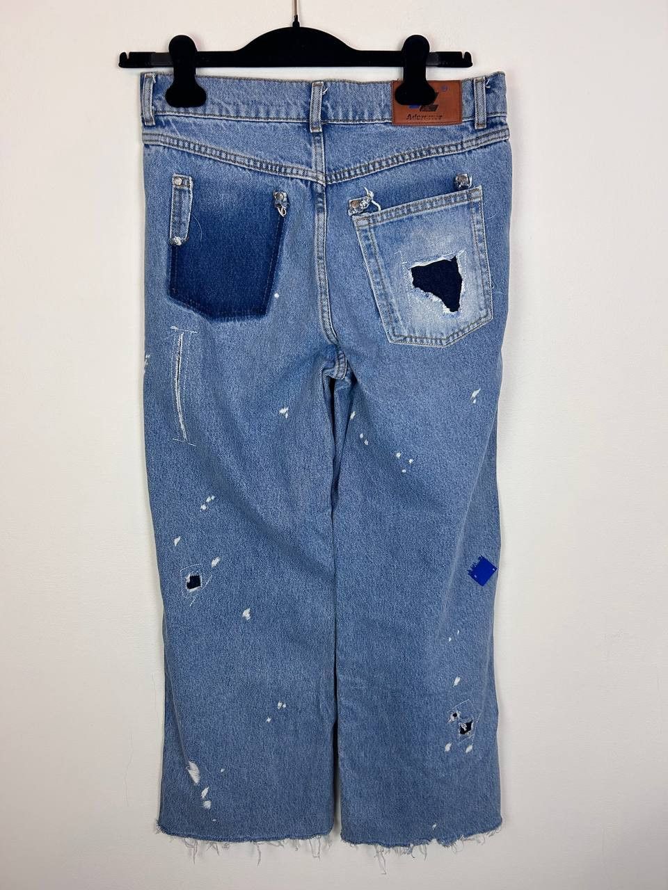 Ader Error × Zara Ader Error x Zara patchwork wide leg jeans | Grailed