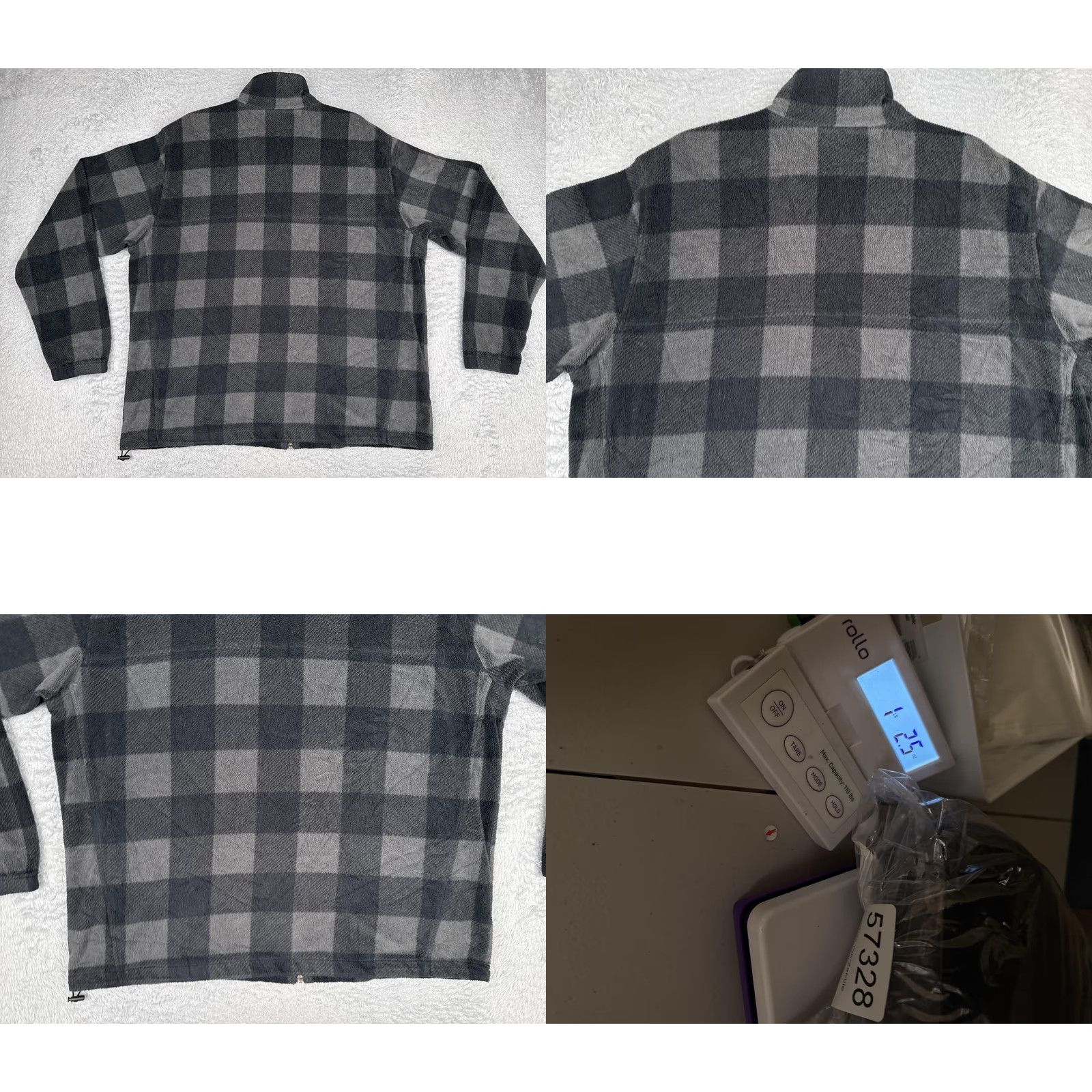 Vintage Columbia Fleece Jacket Mens XL Gray Black Plaid Full Zip Pockets Outdoor Hiking Size US XL / EU 56 / 4 - 9 Thumbnail