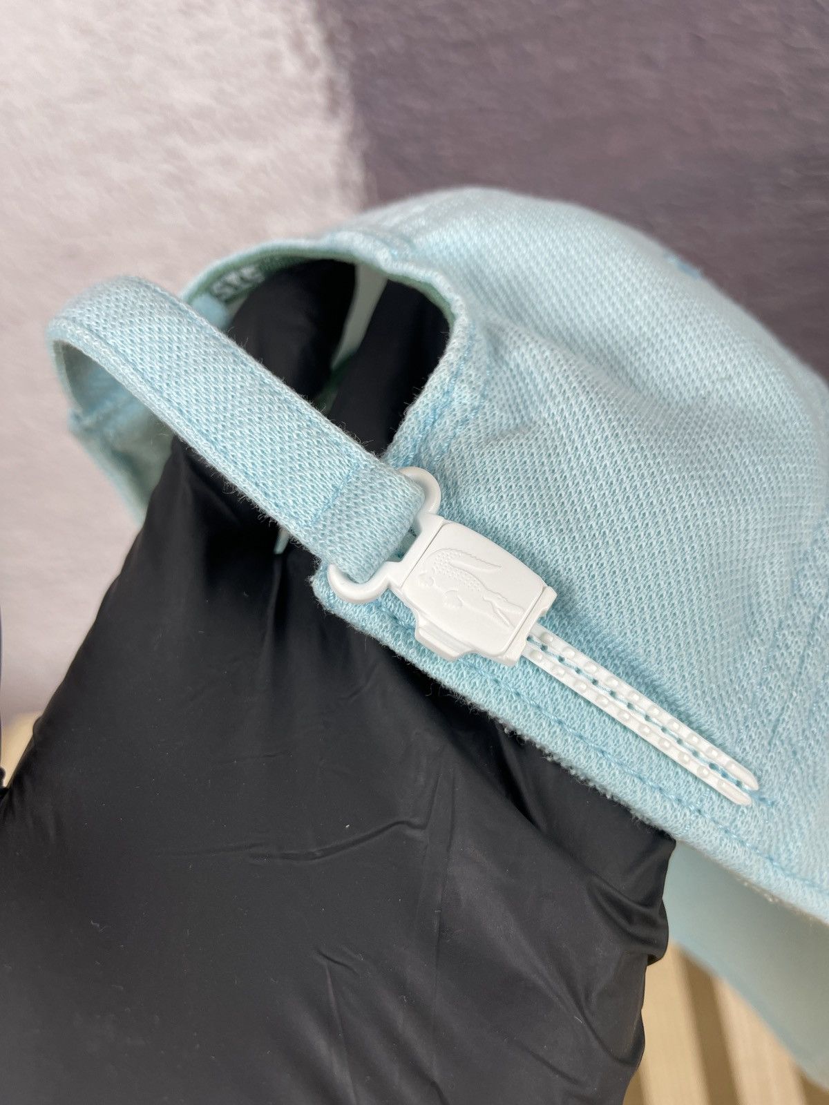 Lacoste Unisex Vintage Lacoste 5 Panel Cap Blue Size L Adjustable Size ONE SIZE - 10 Thumbnail