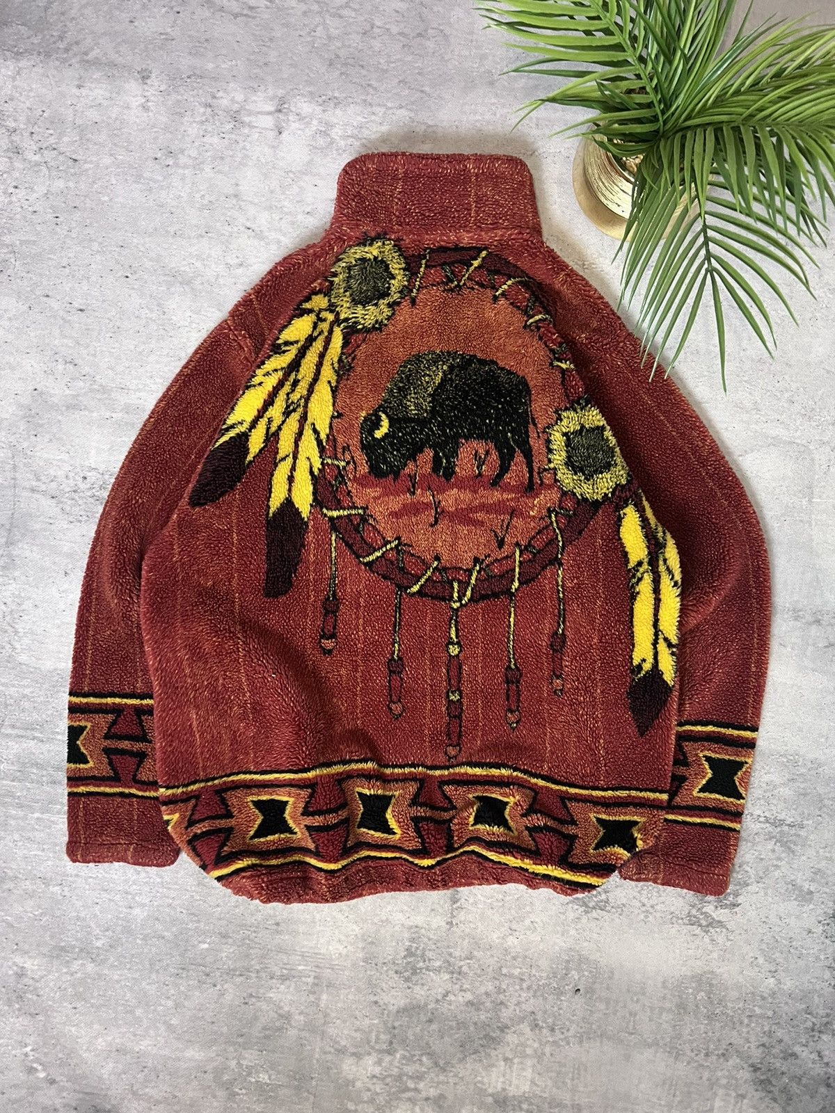 Vintage Vintage Animal Buffalo Warm Sherpa Fleece Size US M / EU 48-50 / 2 - 1 Thumbnail