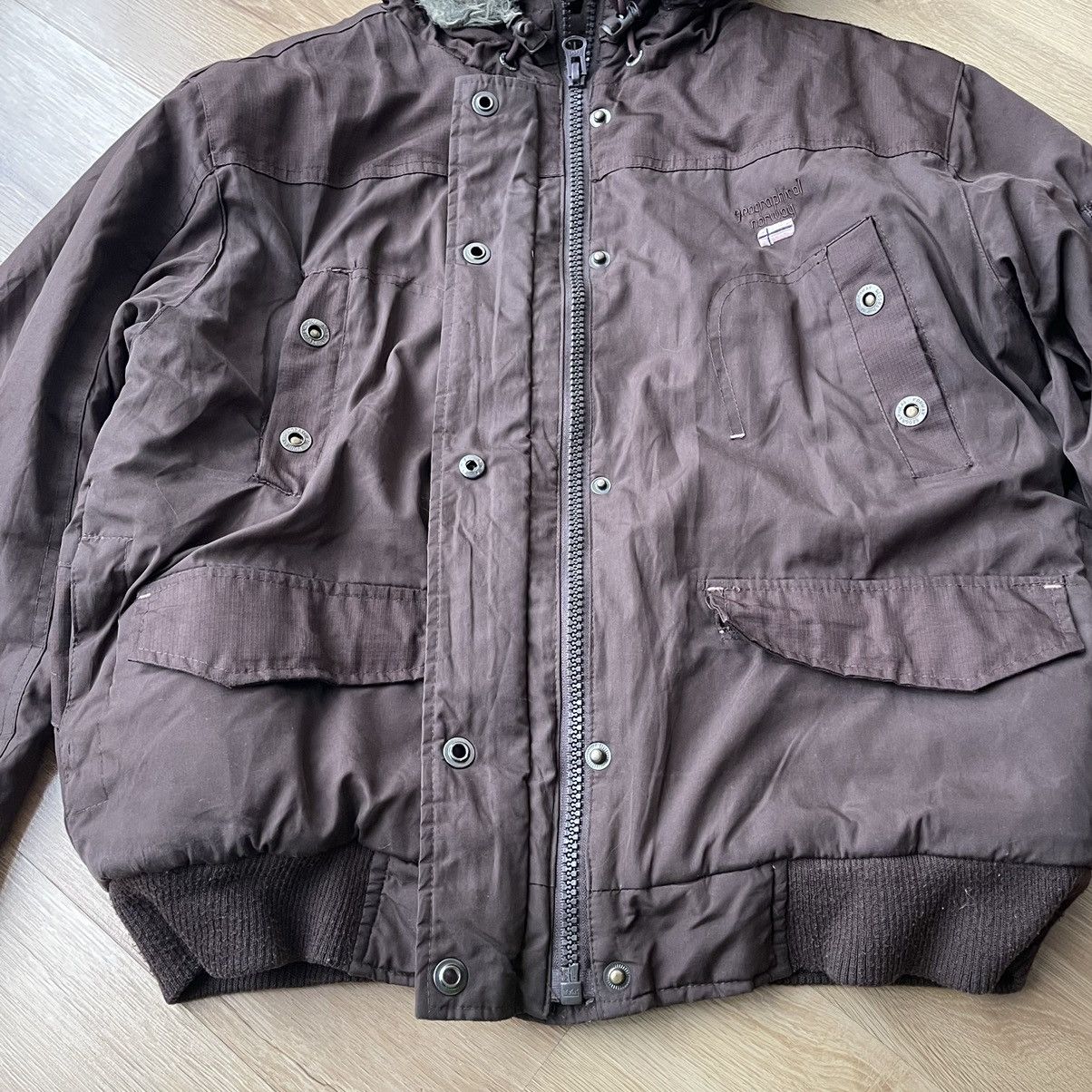 If Six Was Nine Vintage Fur Multi Pocket Bomber Jacket LGB Style Size US L / EU 52-54 / 3 - 16 Thumbnail