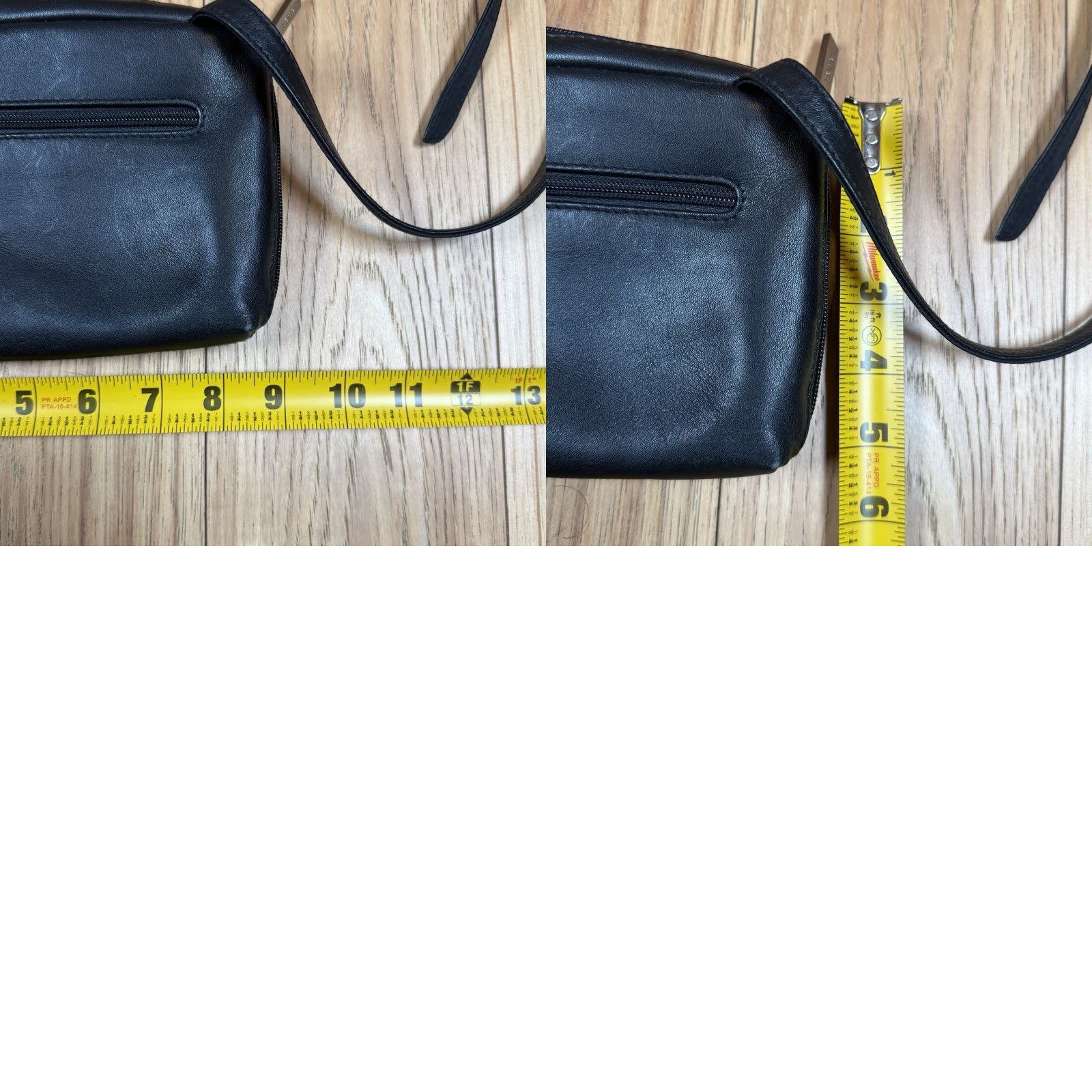Vintage Hobo Black Pebbled Leather Crossbody Bag Purse Shoulder Bag Women Large Pebbles Crossbody Leather Bag Size ONE SIZE - 8 Thumbnail
