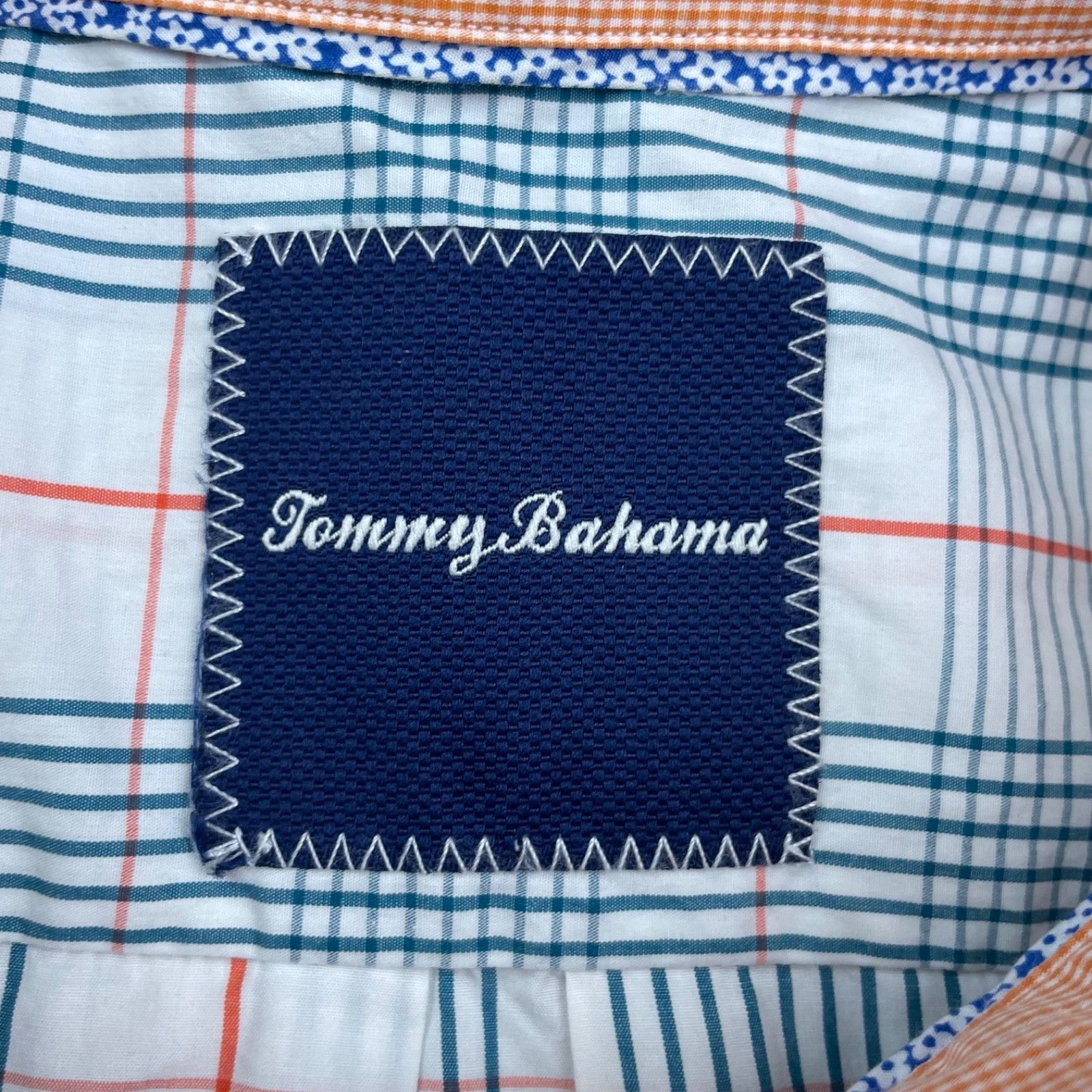 Tommy Bahama Tommy Bahama Men's 100% Cotton L/S Button Shirt Green/Orange Size US L / EU 52-54 / 3 - 3 Thumbnail