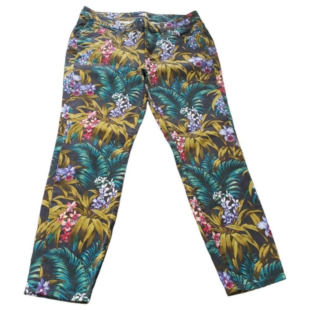 Tommy Bahama CT1478 Tommy Bahama Colorful Jungle Design Skinny Ankle Jean Size 30" / US 8 / IT 44 - 1 Thumbnail