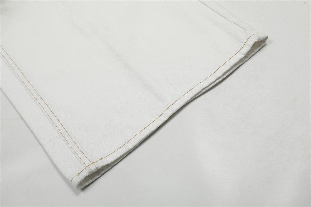 Vintage American street distressed men's loose hip-hop white jeans Size US 32 / EU 48 - 6 Thumbnail