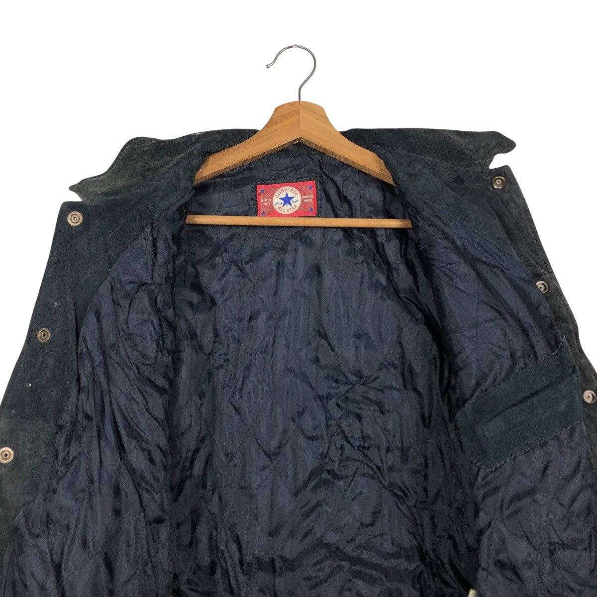 Japanese Brand Vintage Bomber Leather Jacket Converse All Star Boston Mass Size US M / EU 48-50 / 2 - 15 Thumbnail