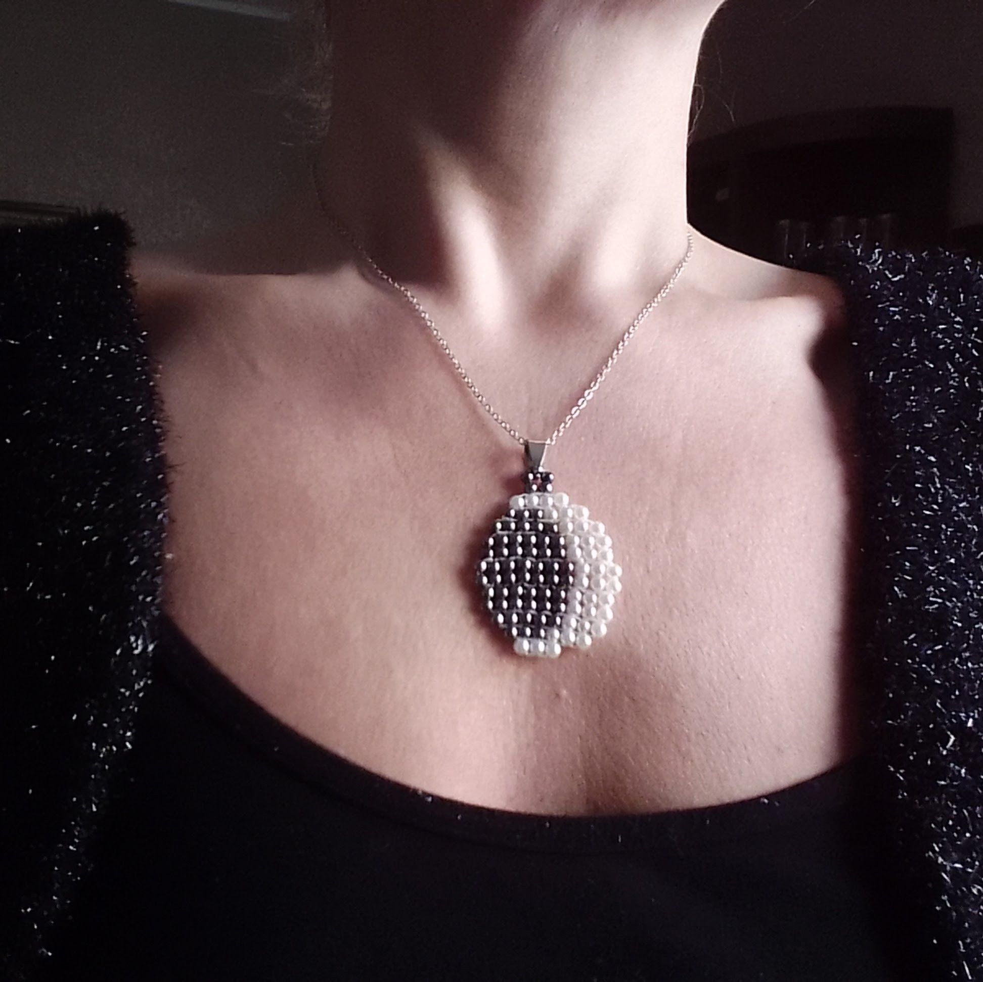 Handmade Necklace pendant, earrings Moon. Elegant Size ONE SIZE - 5 Thumbnail