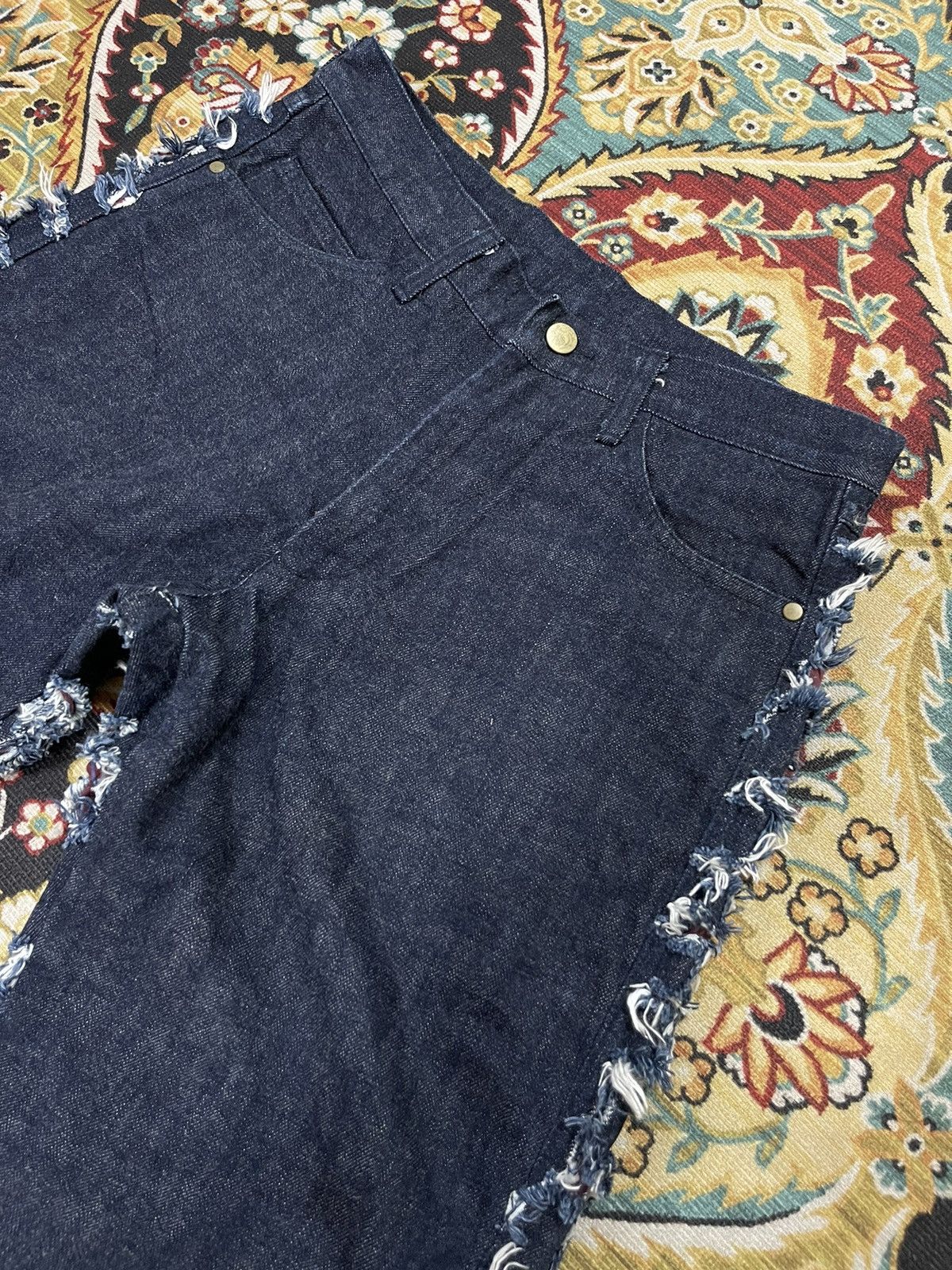 Japanese Brand Vintage Altch Destroyed Rips And Patchess Distressed Jeans Size US 29 - 10 Thumbnail