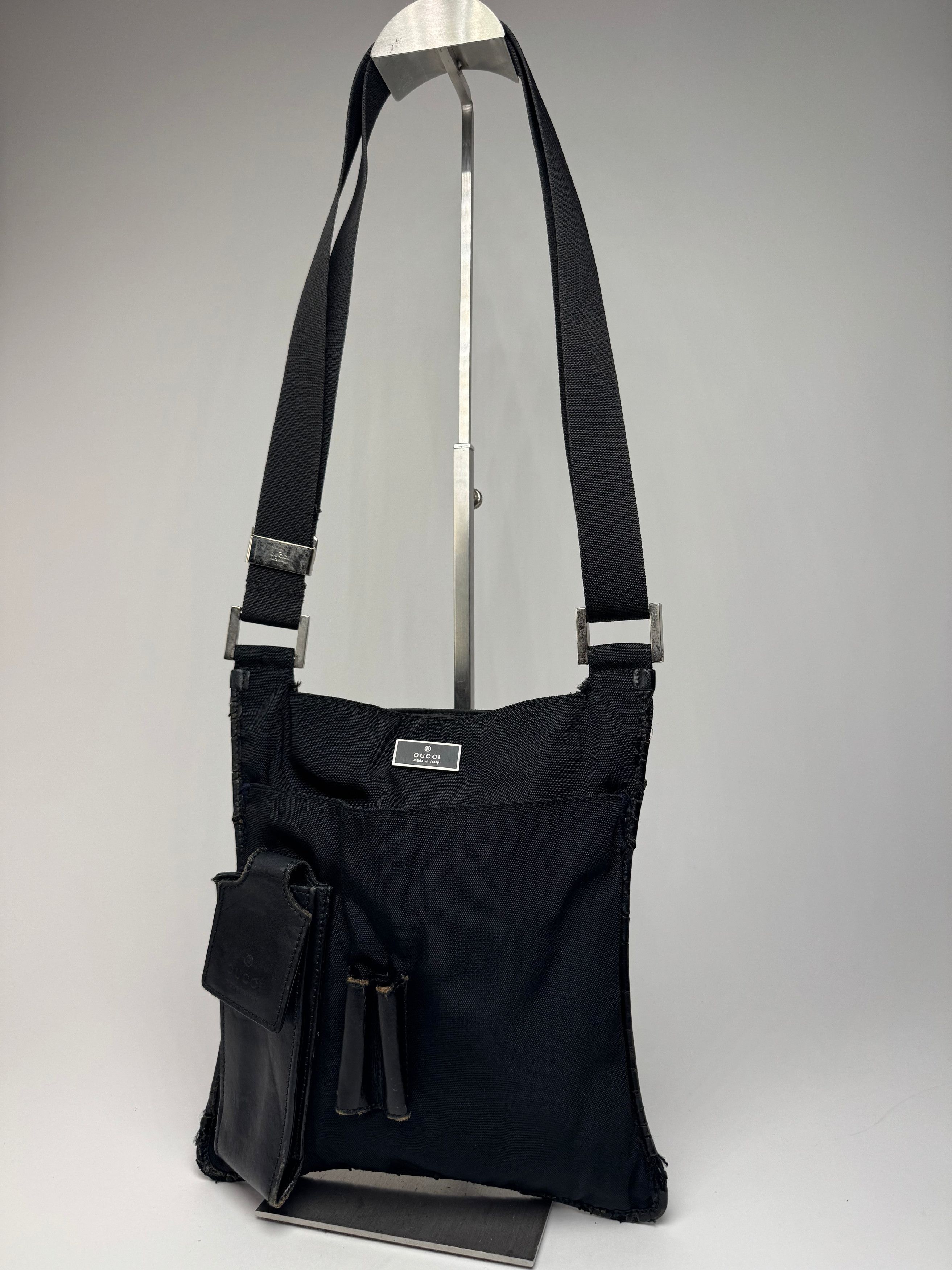 Gucci Vintage Multiway Leather Polyester Bag Black Size ONE SIZE - 1 Thumbnail