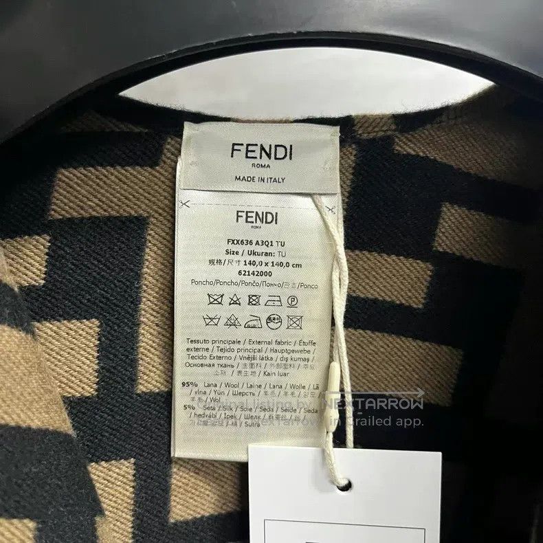Fendi Fendi size 140*140cm FF Pattern Shawl Size ONE SIZE - 3 Thumbnail