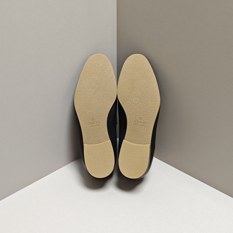 Gucci Gucci Black Leather Laceless Loafers for Men - Size US 8 / EU 41 - 4 Thumbnail