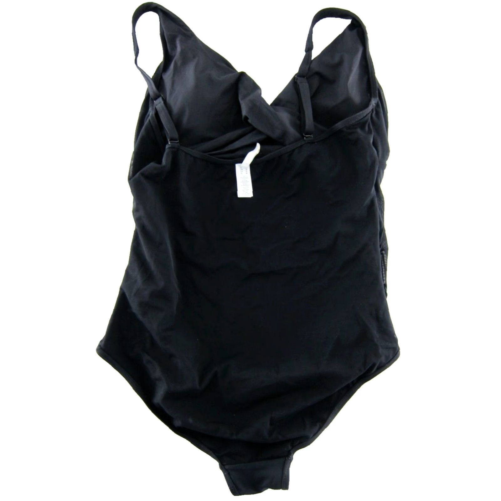 Vintage Sea Level Australia Black One Piece Swimsuit US Size 14 V-Neck Slimming Padded Built-In Bra Women's Pattern: Solid 90s Beach Theme Size ONE SIZE - 6 Thumbnail