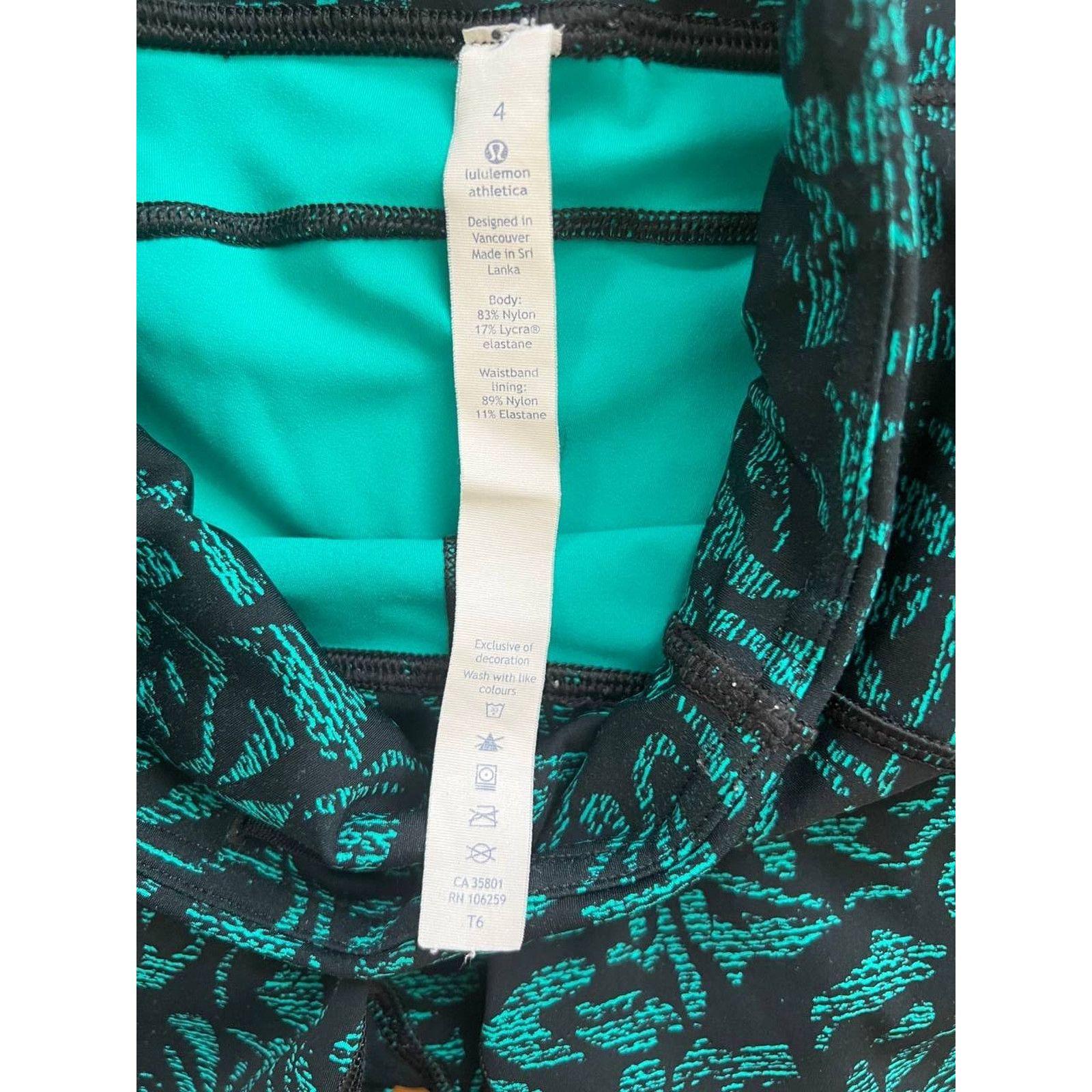 Lululemon Lululemon Wunder Under Thrive Viridian Green Black 4 A000905 Size 27" / US 4 / IT 40 - 8 Thumbnail
