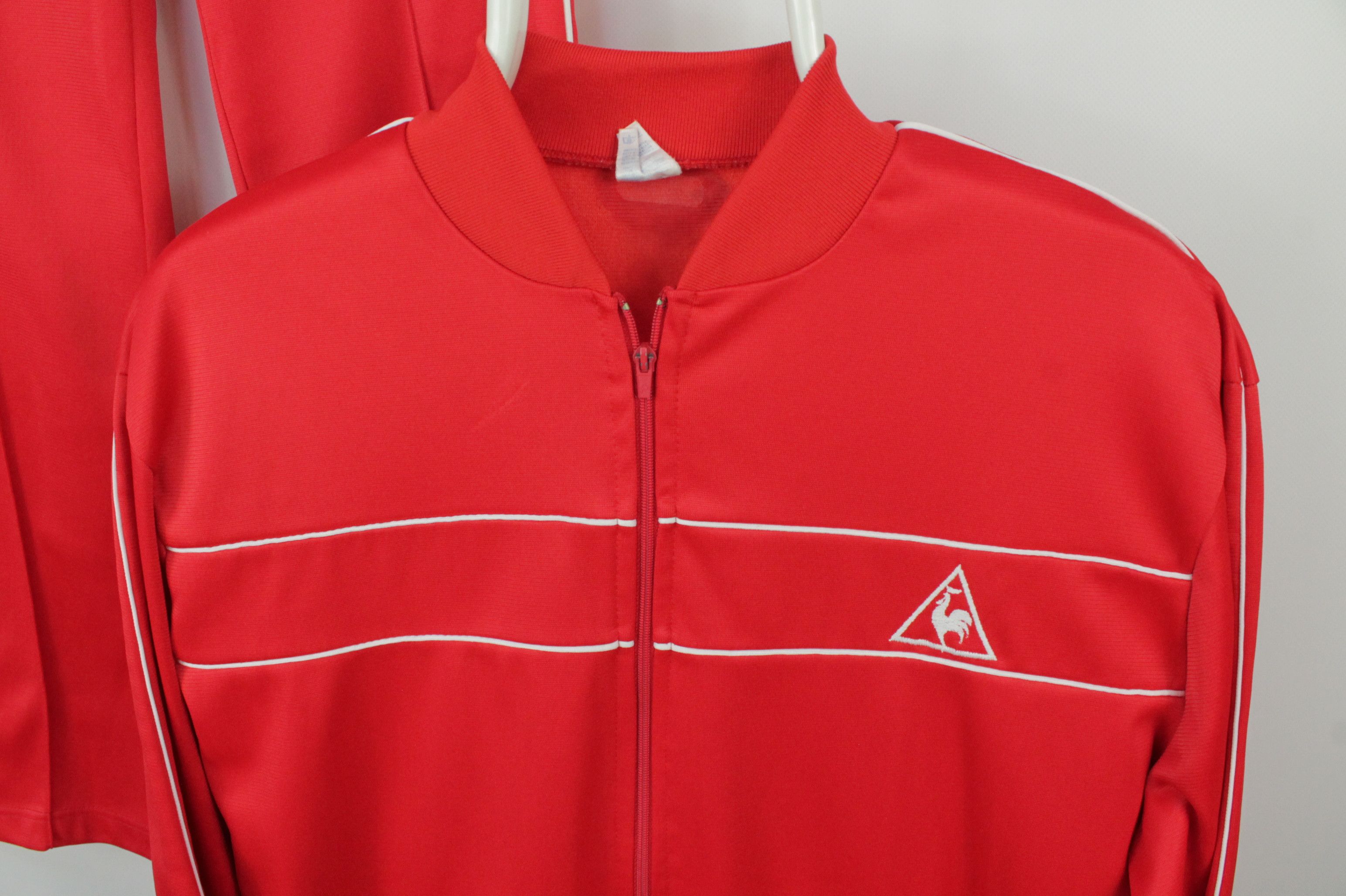 Le Coq Sportif RARE Vintage 80's Le Coq Sportif Red Tracksuit Satus Suisse Size US S / EU 44-46 / 1 - 3 Thumbnail