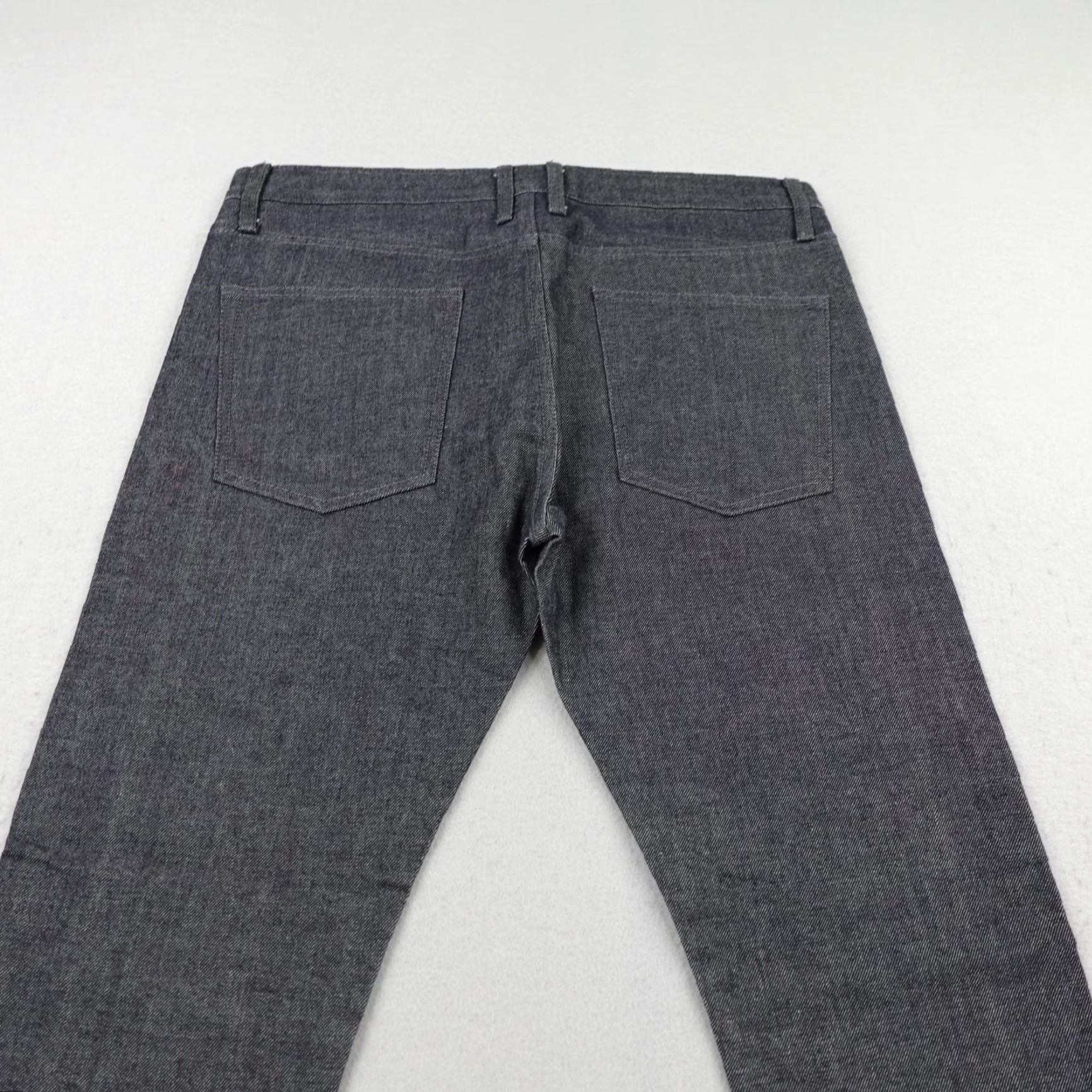 Denime DSTLD Jeans Mens 36x32 Skinny Fit Selvedge Denim Charcoal Gray Inseam 32 Waist 36 Mens Size US 36 / EU 52 - 7 Thumbnail