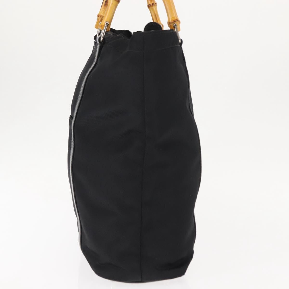 Gucci GUCCI Bamboo Hand Bag Nylon Black Size ONE SIZE - 4 Thumbnail
