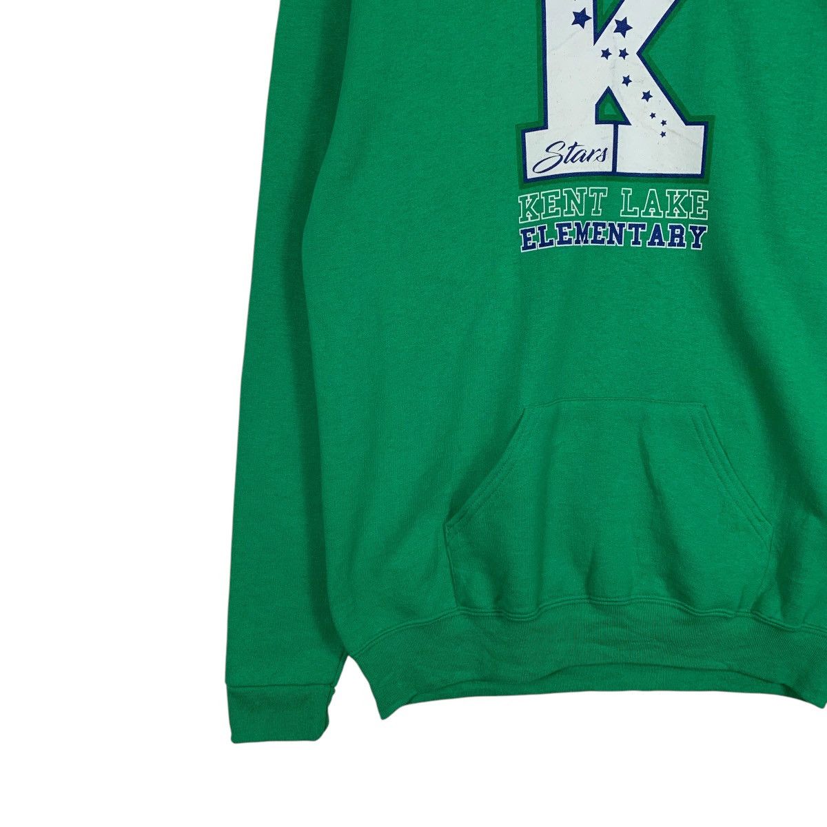Jerzees Vintage Kent Lake Elementary Green Hoodie Size US S / EU 44-46 / 1 - 3 Thumbnail
