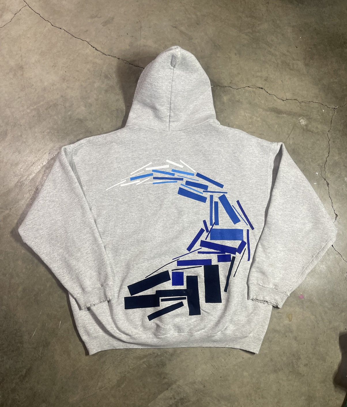 Handpainted Åbstract Wave Hoodie