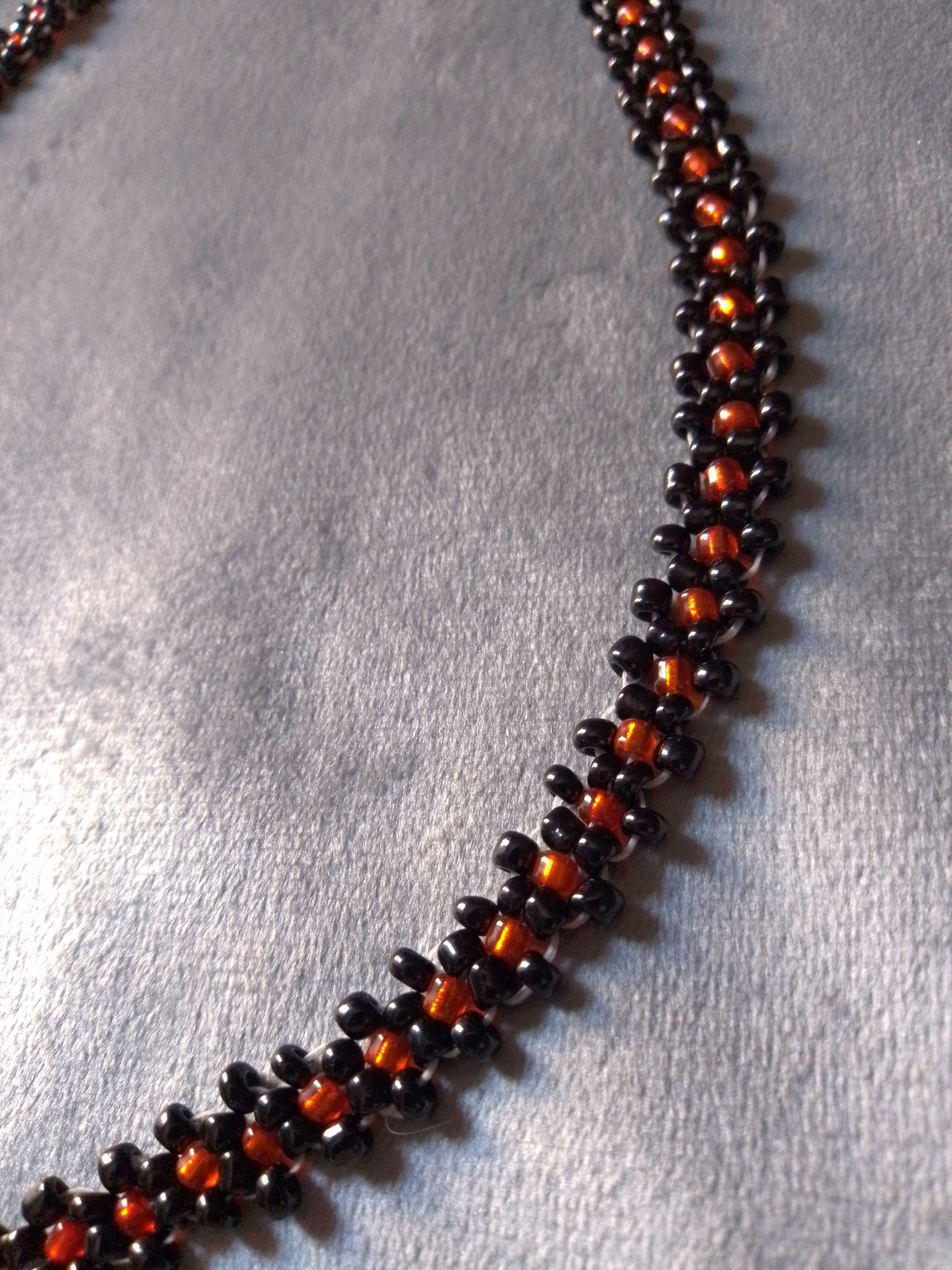 Handmade Necklace Red Black Red Carnelian Gemstone Goth Chakra Charm Size ONE SIZE - 3 Thumbnail