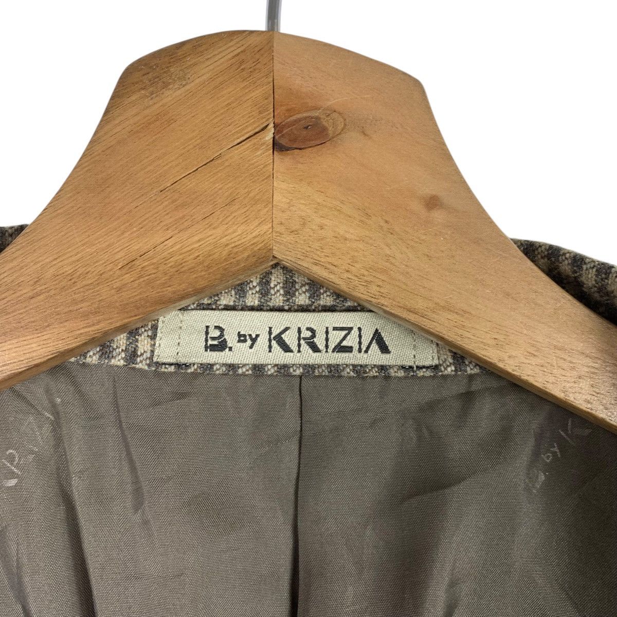 Vintage Vintage B. BY KRIZIA Italian Tailored Checkered Blazer Coat Size 34R - 5 Thumbnail