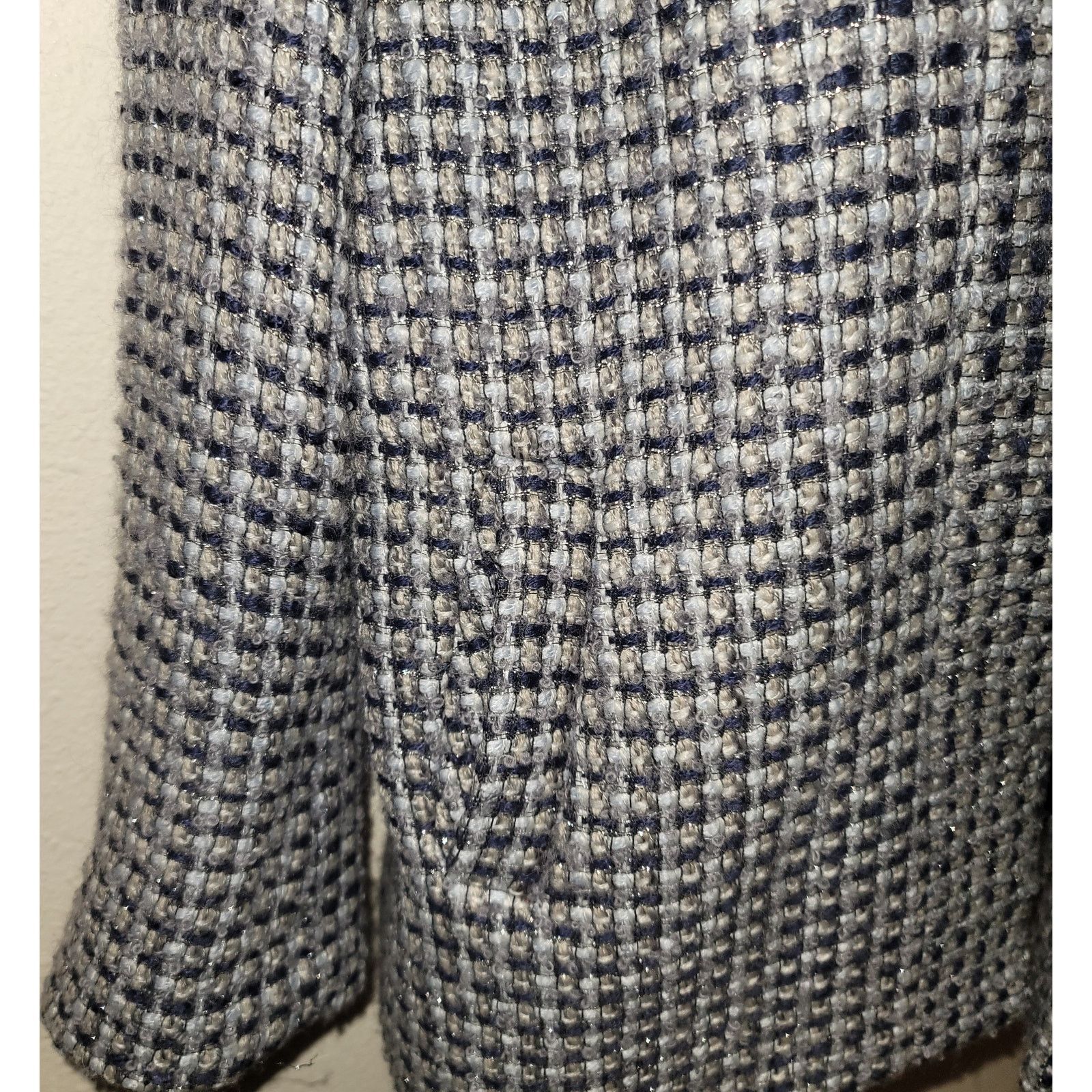 Coldwater Creek Coldwater Creek Blue Silver Open Front Women's Blazer 14 Size XL / US 12-14 / IT 48-50 - 2 Thumbnail