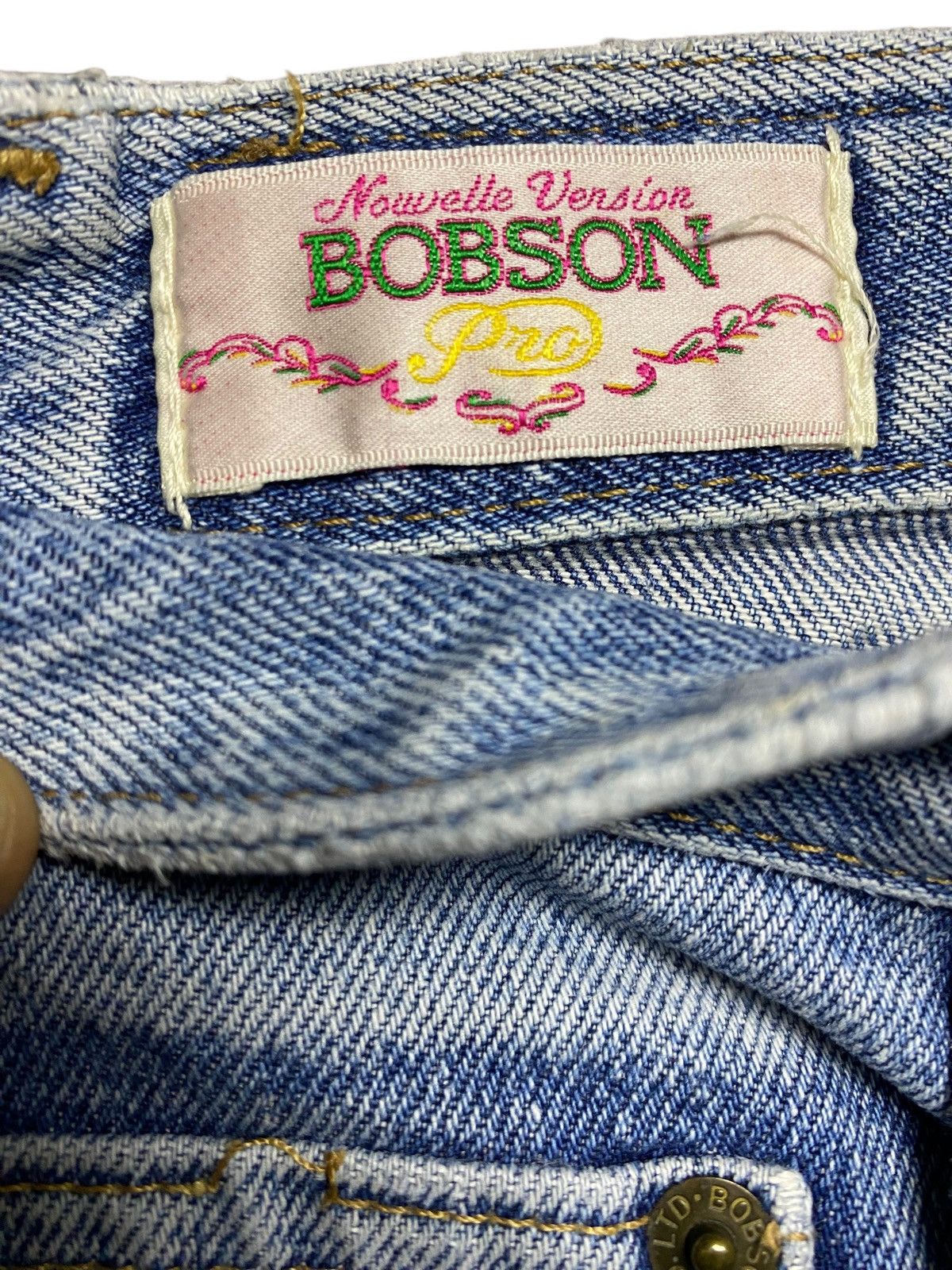 Vintage Vintage Bobson Pro 600 Japan Faded Wash Distressed Jeans Size US 28 / EU 44 - 11 Thumbnail