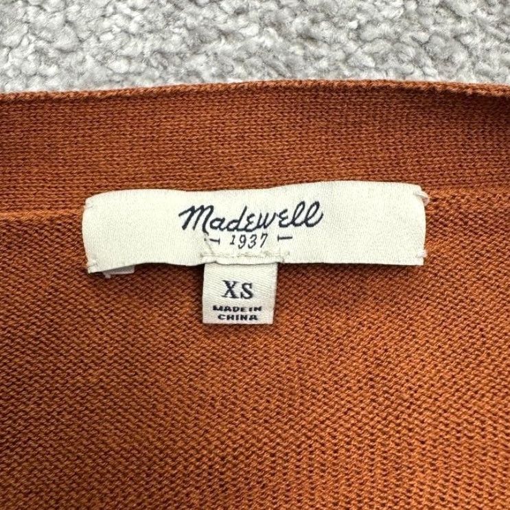 Madewell Madewell Women's XS Cardigan Sweater Knit Long Sleeve V-Neck Solid Brown Autumn Fall Casual Dressy Size XS / US 0-2 / IT 36-38 - 5 Thumbnail