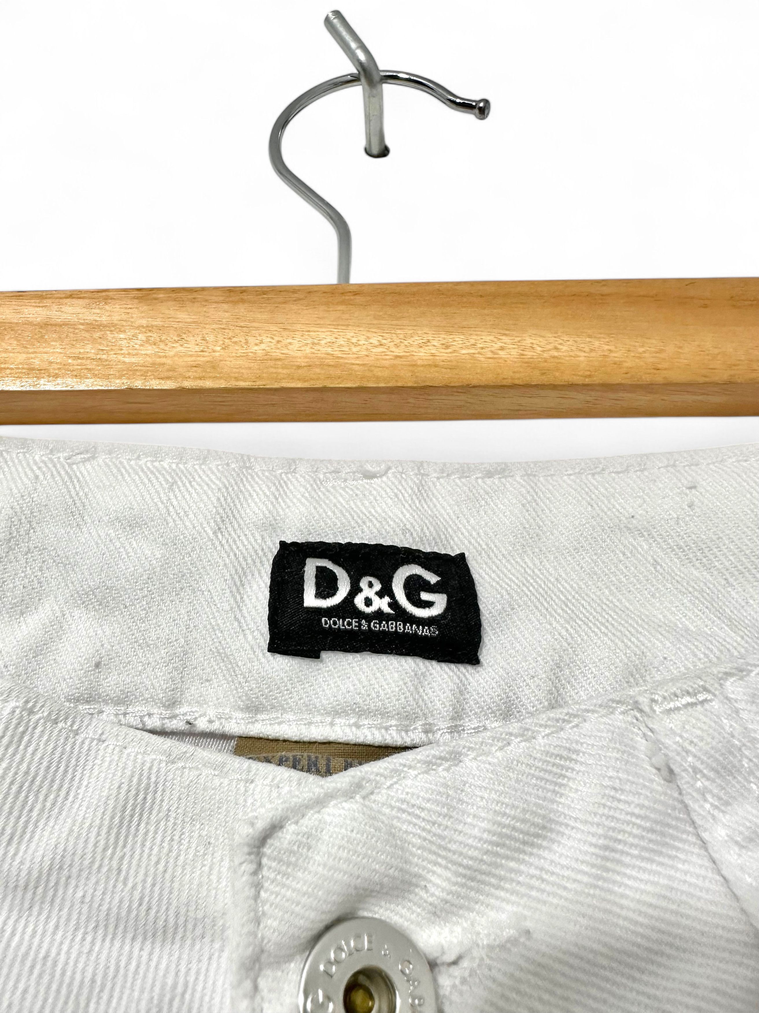 Dolce & Gabbana y2k Dolce & Gabbana But Cut Denim Jeans White (XS) Size 24" / US 00 / IT 34 - 4 Thumbnail