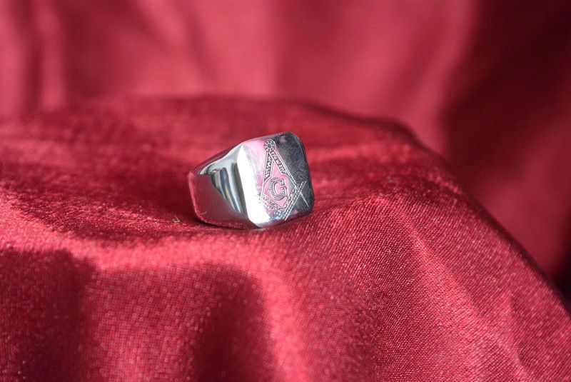 Jewelry Freemasonry Jewelry Rings Open Size Chrome Ring (Size 7-13) Size ONE SIZE - 6 Thumbnail