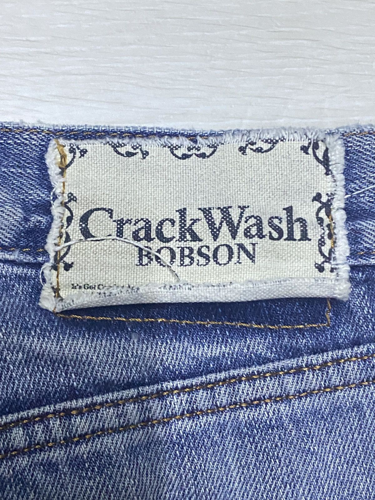 If Six Was Nine Vintage Bobson Crack Wash Distressed Flare Bootcut Jeans Size US 31 - 14 Thumbnail