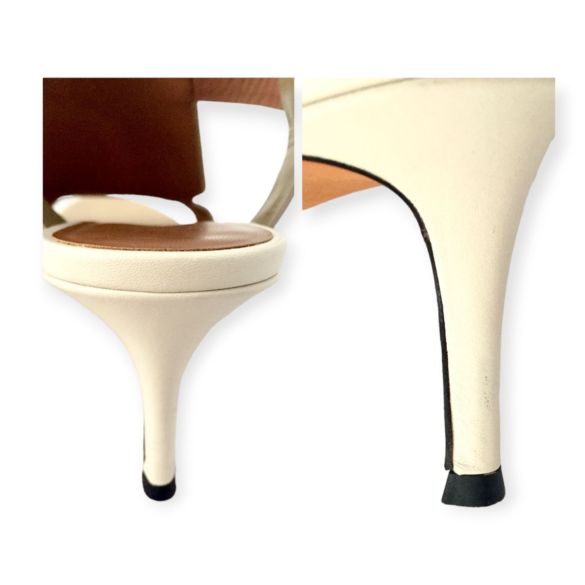 Givenchy Givenchy two tone sling back sandals in Ecru and Beige Leath Size US 9 / IT 39 - 10 Thumbnail