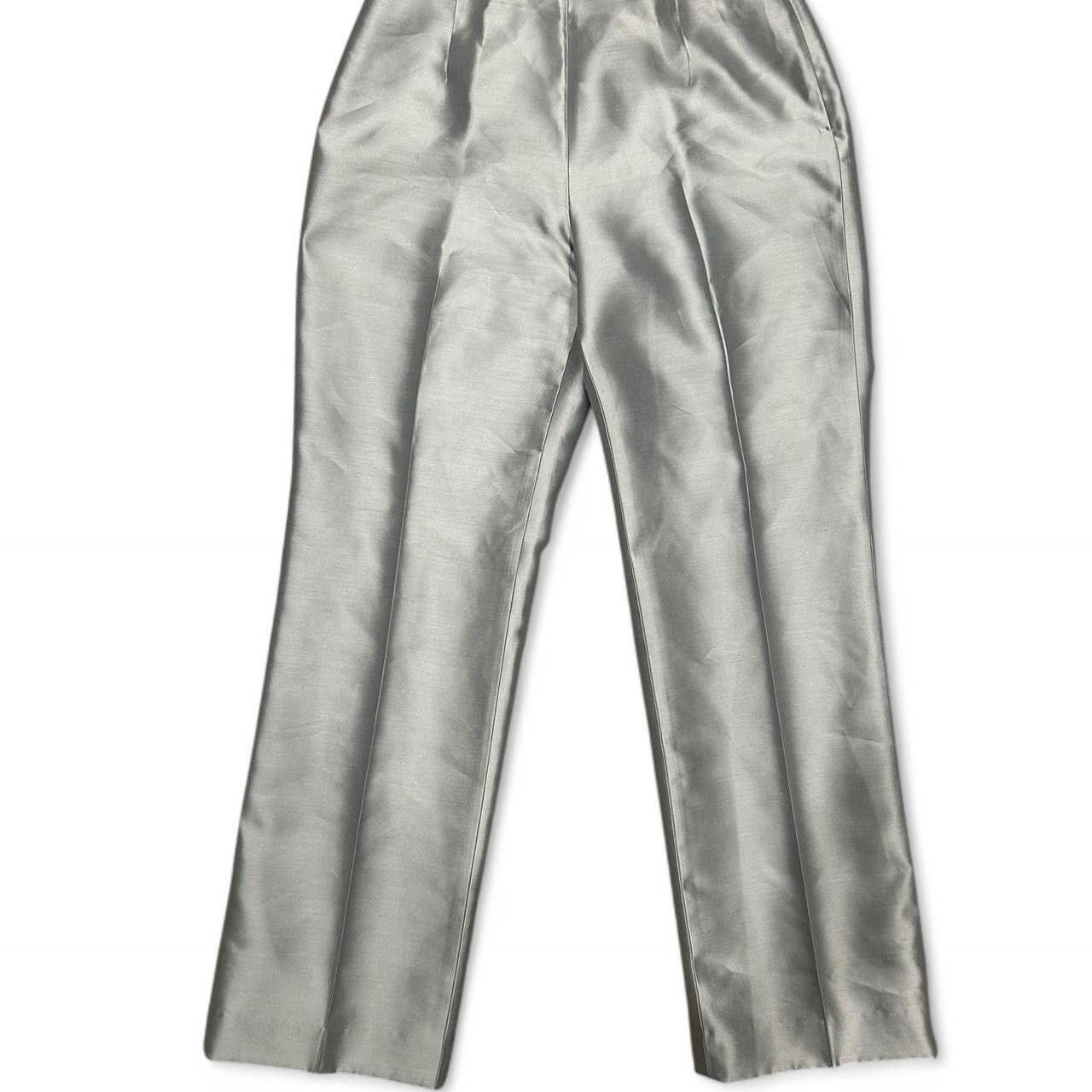 Designer Talbots Women's Silver and Grey Tailored-trouser Size 28" / US 6 / IT 42 - 1 Thumbnail