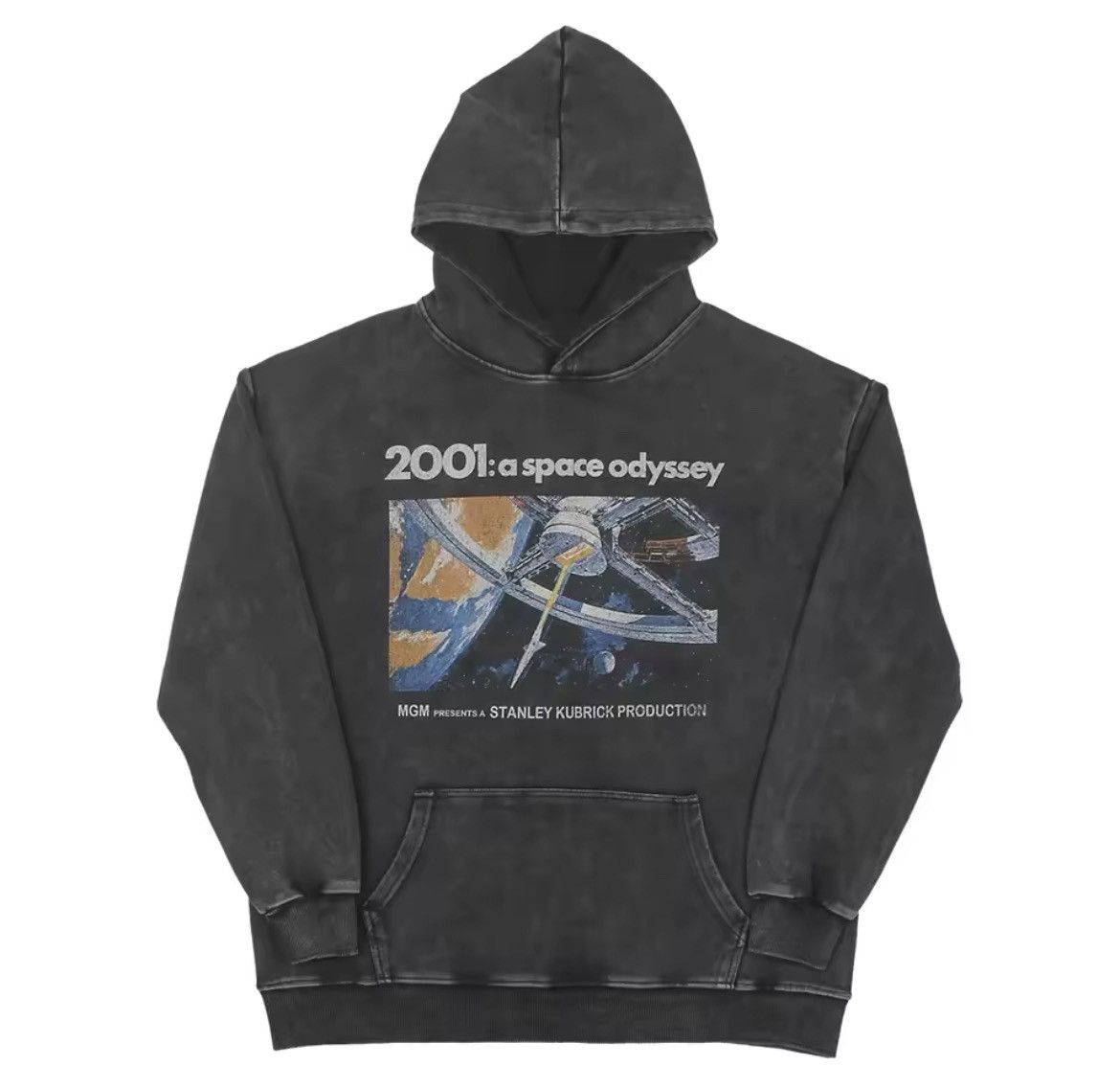 Japanese Brand "2001 : A Space Odyssey" Washed Cotton Long Sleeve Hoodie Size US L / EU 52-54 / 3 - 6 Thumbnail