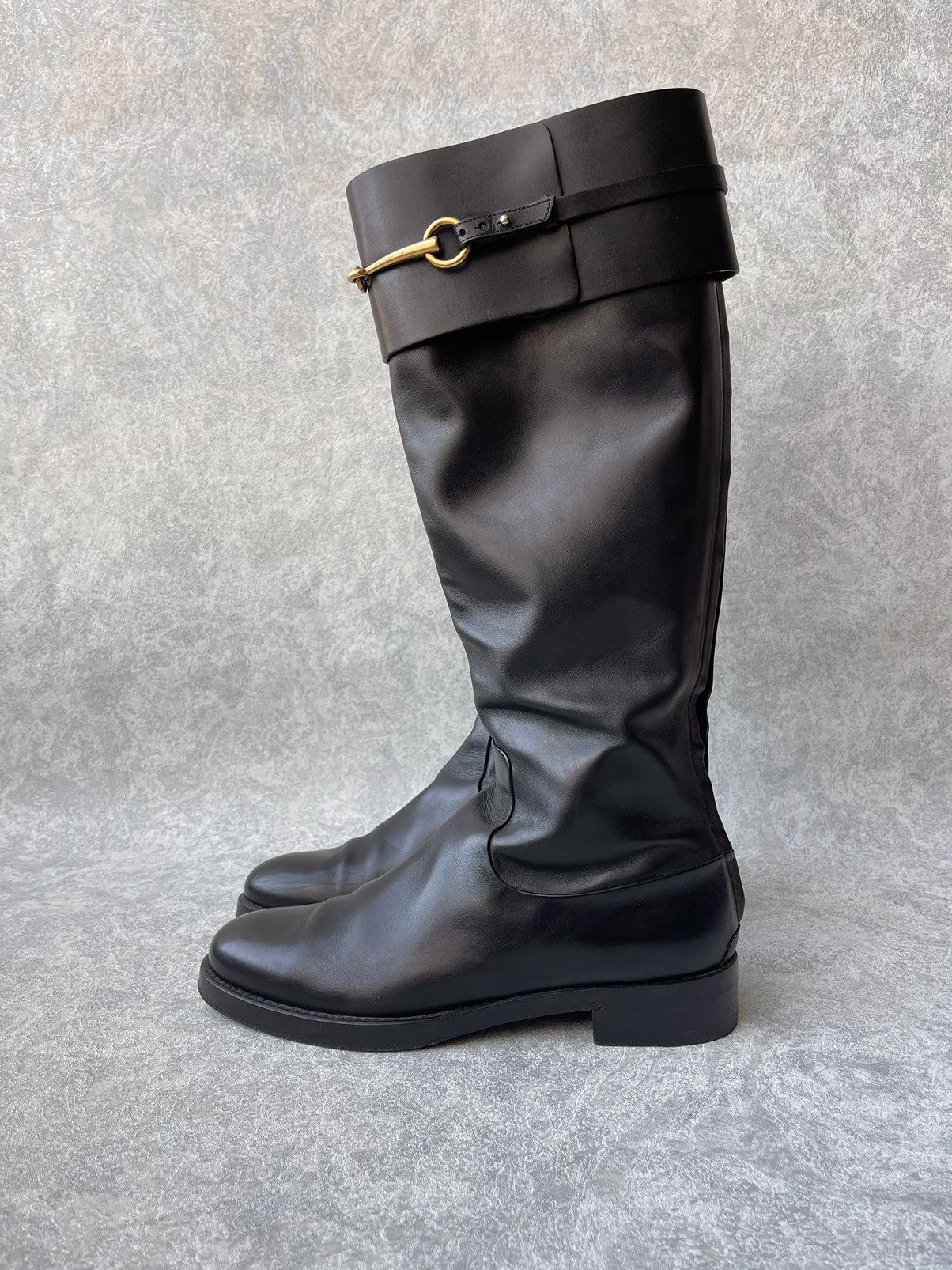 Gucci Gucci Smooth Leather Betis Glamour Riding Boots Size 39 Size US 9 / IT 39 - 2 Thumbnail