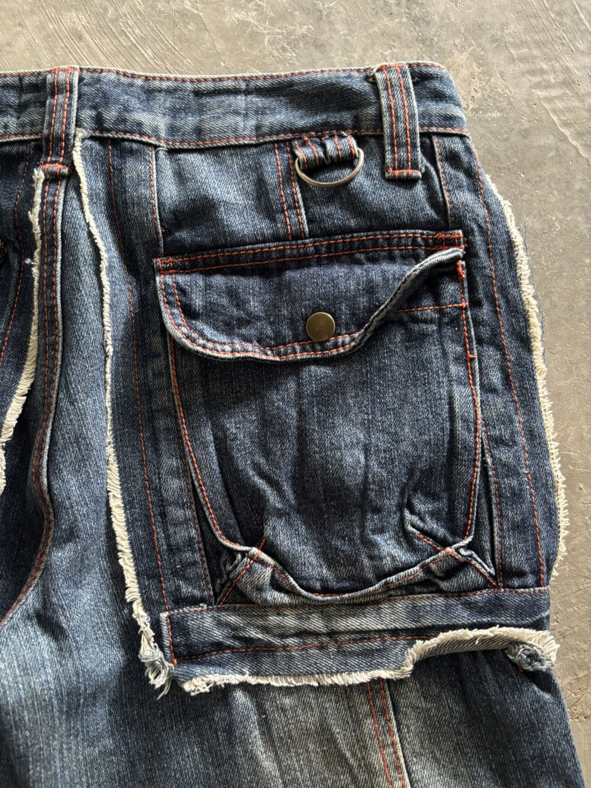 Japanese Brand vintage JEANS DE ART cargo baggy loose style jnco panelled Size US 30 / EU 46 - 14 Thumbnail
