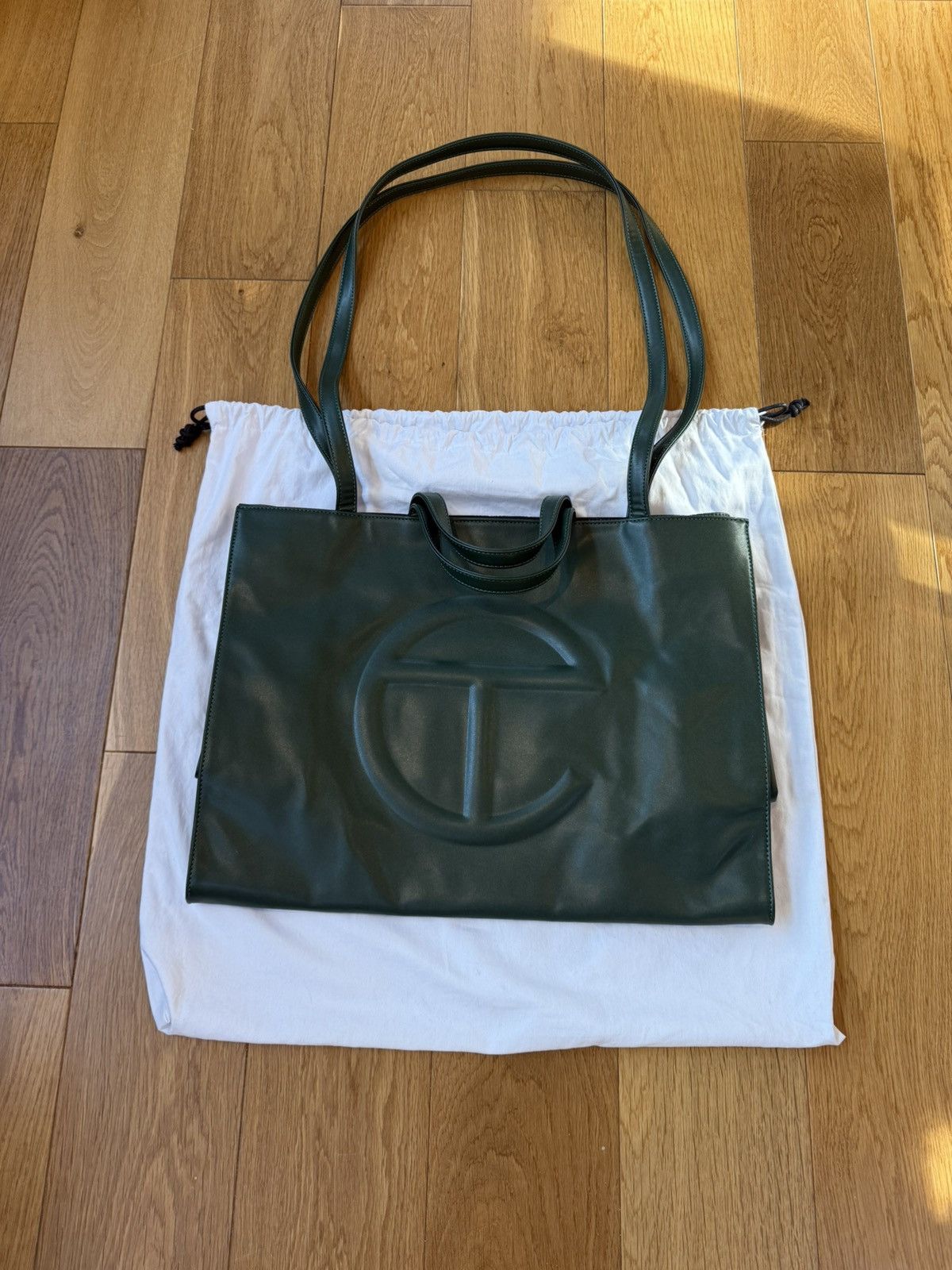 Telfar Telfar Large Shopping Bag Dark Olive Size ONE SIZE - 1 Thumbnail