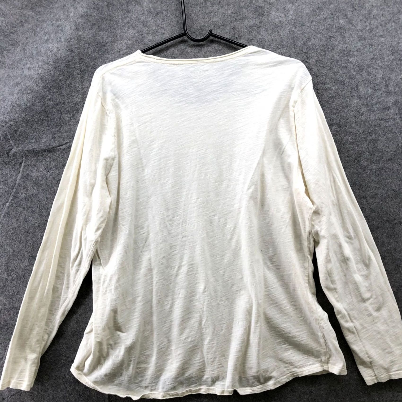 Vintage L.L. Bean Long Sleeve T Shirt Womens XL Ivory Crewneck Cotton Slub Knit Shirt Mens? Size XL / US 12-14 / IT 48-50 - 2 Thumbnail
