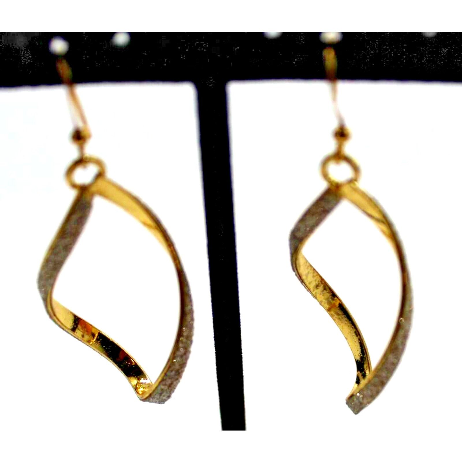 Other Sparkle Dust Twisted Golden Hoop Earrings • Classic & Simple Size ONE SIZE - 2 Thumbnail
