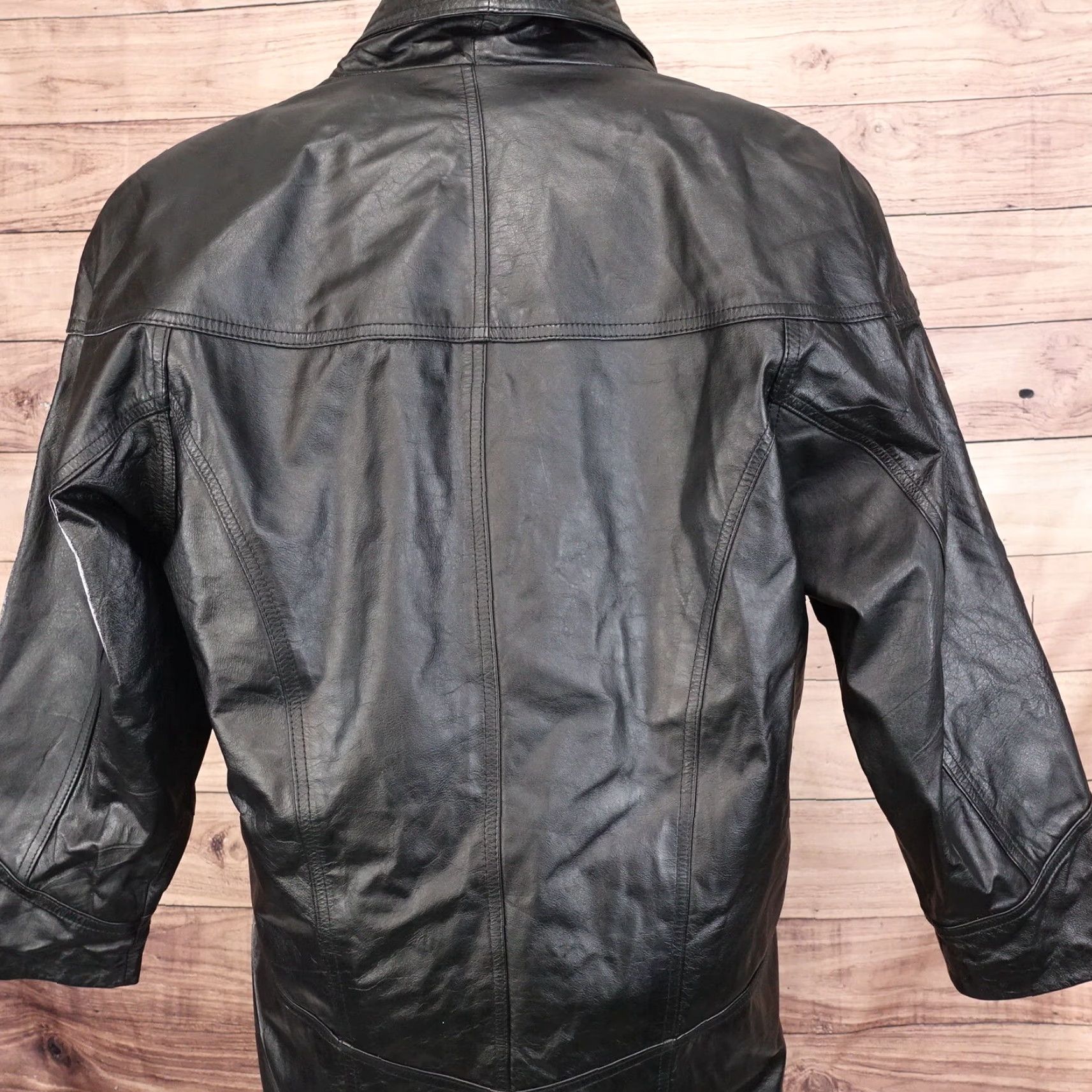 Vintage VINTAGE Wilsons Leather Women Coat Trench Size S Small Black 24.5" Pit-to-Pit 48" Length Mens Womens Girls Boys? Size S / US 4 / IT 40 - 5 Thumbnail