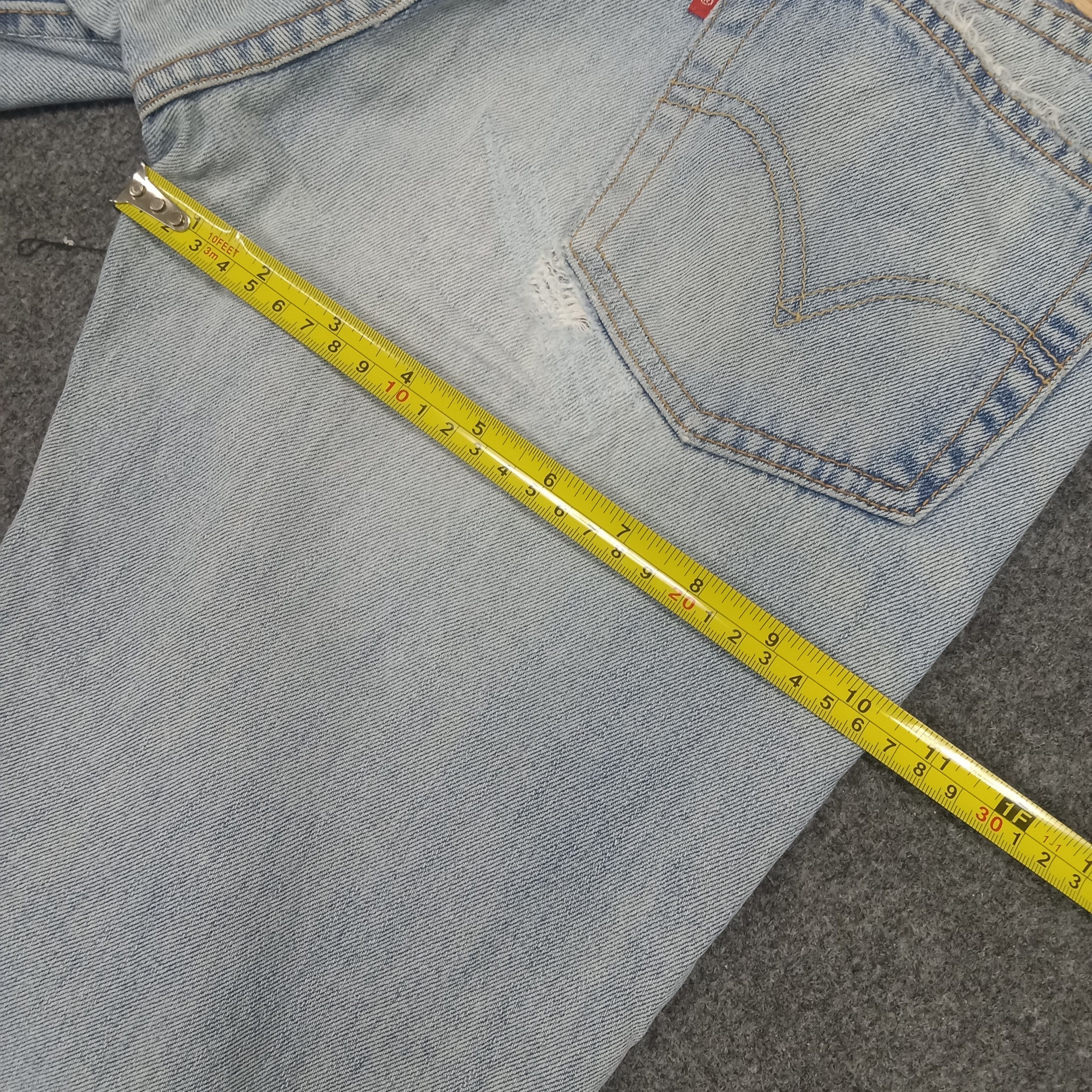 Levi's × Vintage Levi's 501 Distressed Flared Denim Jeans Size US 28 / EU 44 - 12 Thumbnail